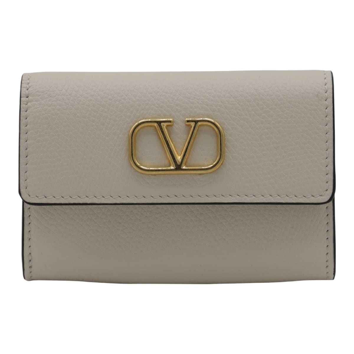 【関税＆送料込み】Valentino Garavani Wallets & Card Holder Valentino Garavani small VLTN leather card holder brown