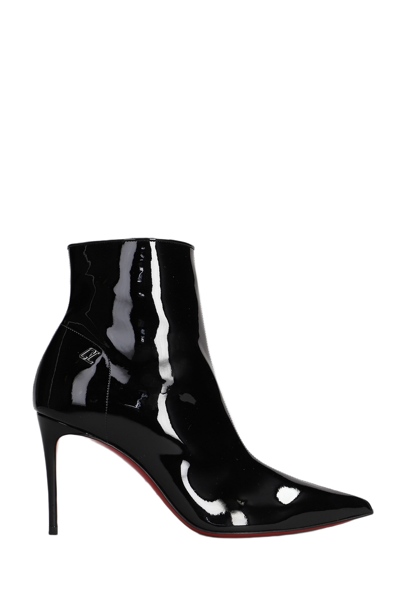 Sporty Kate 85 Patent Leather Boots in Black - Christian Louboutin