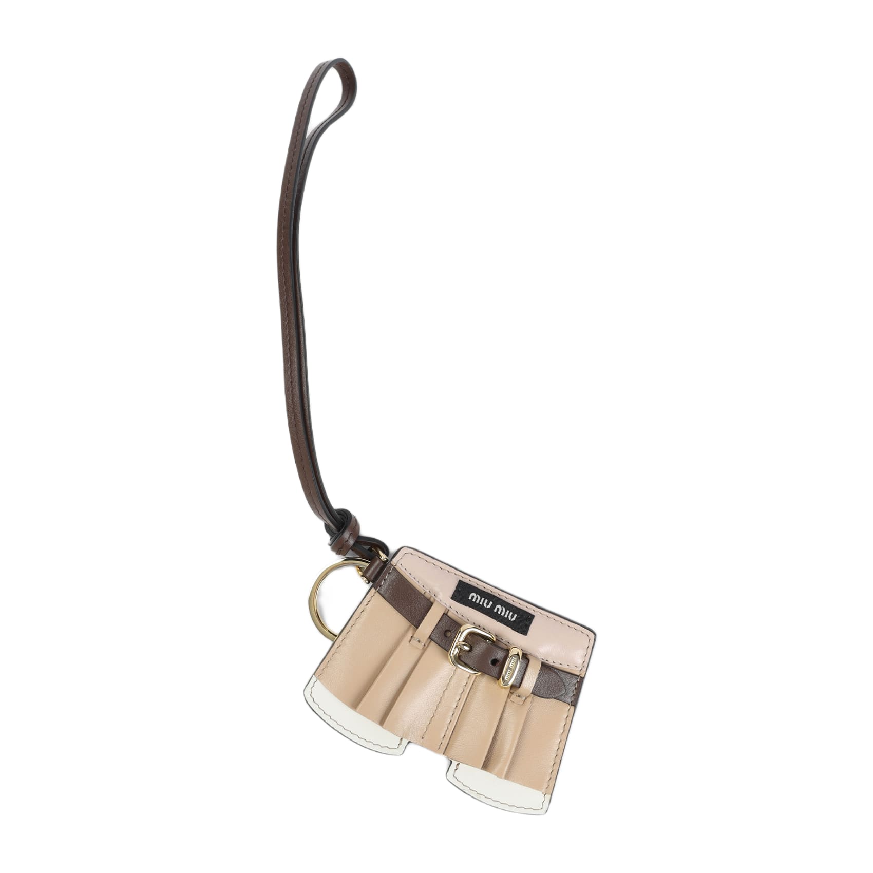 【関税&送料込】Miu Miu Multicolor Leather Keyring Miu Miu Multicolor Leather Keyring | italist