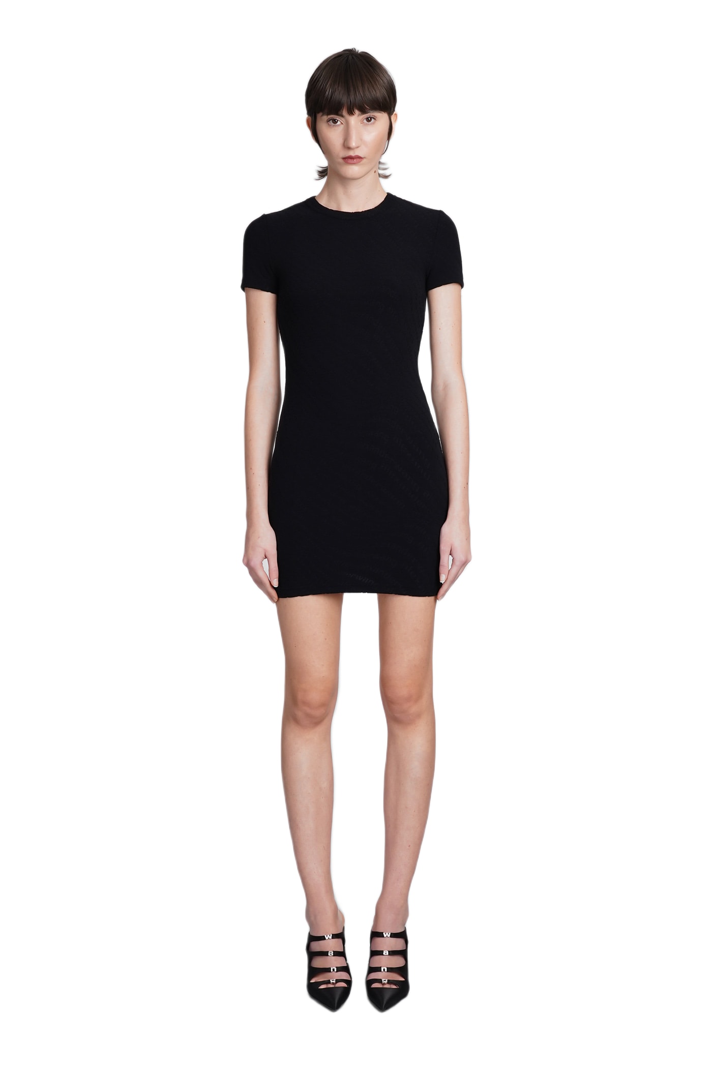 dress in black polyamide