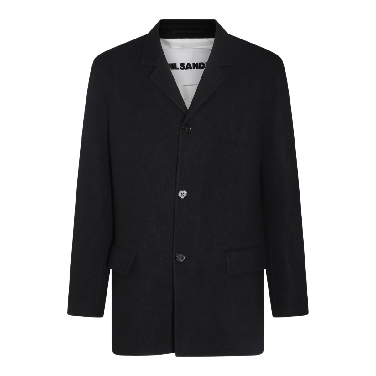 Jil Sander Black Wool Casual Jacket | italist