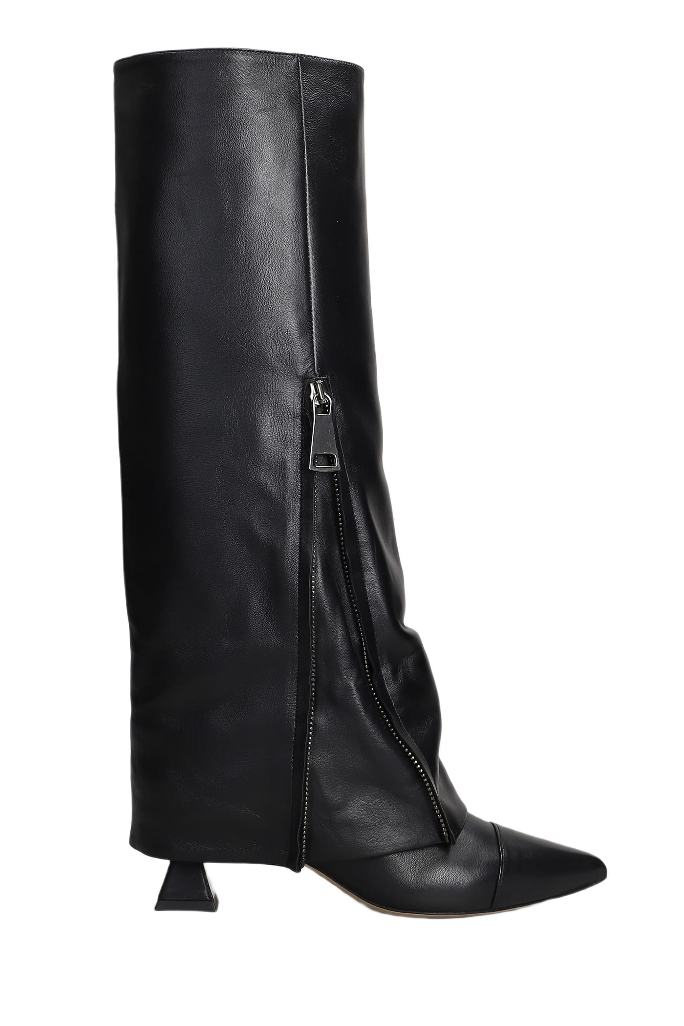 【関税&送料込】ALCHIMIA Boots Black Alchimia High Heels Boots In Black Leather | italist, ALWAYS