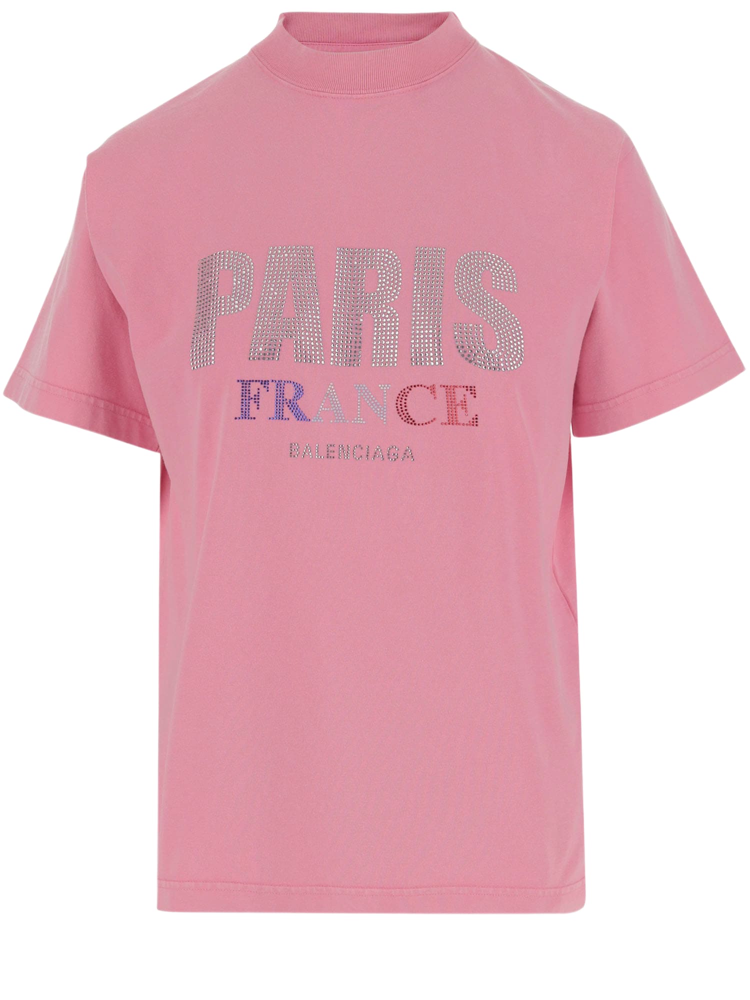 Tシャツ・カットソー BALENCIAGA FW25 Pastel pink satin shirt (830989TSN10 9505) Balenciaga Pink Cotton T-shirt | italist