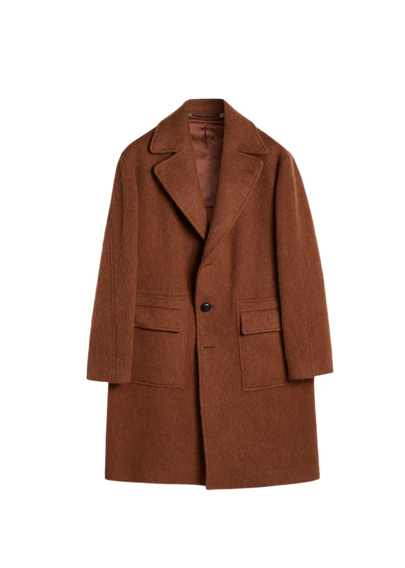 ダルDhal Shetland-Wool sarge Boiled Coat doppiaa Aamburgo Shetland Wool Coat | italist