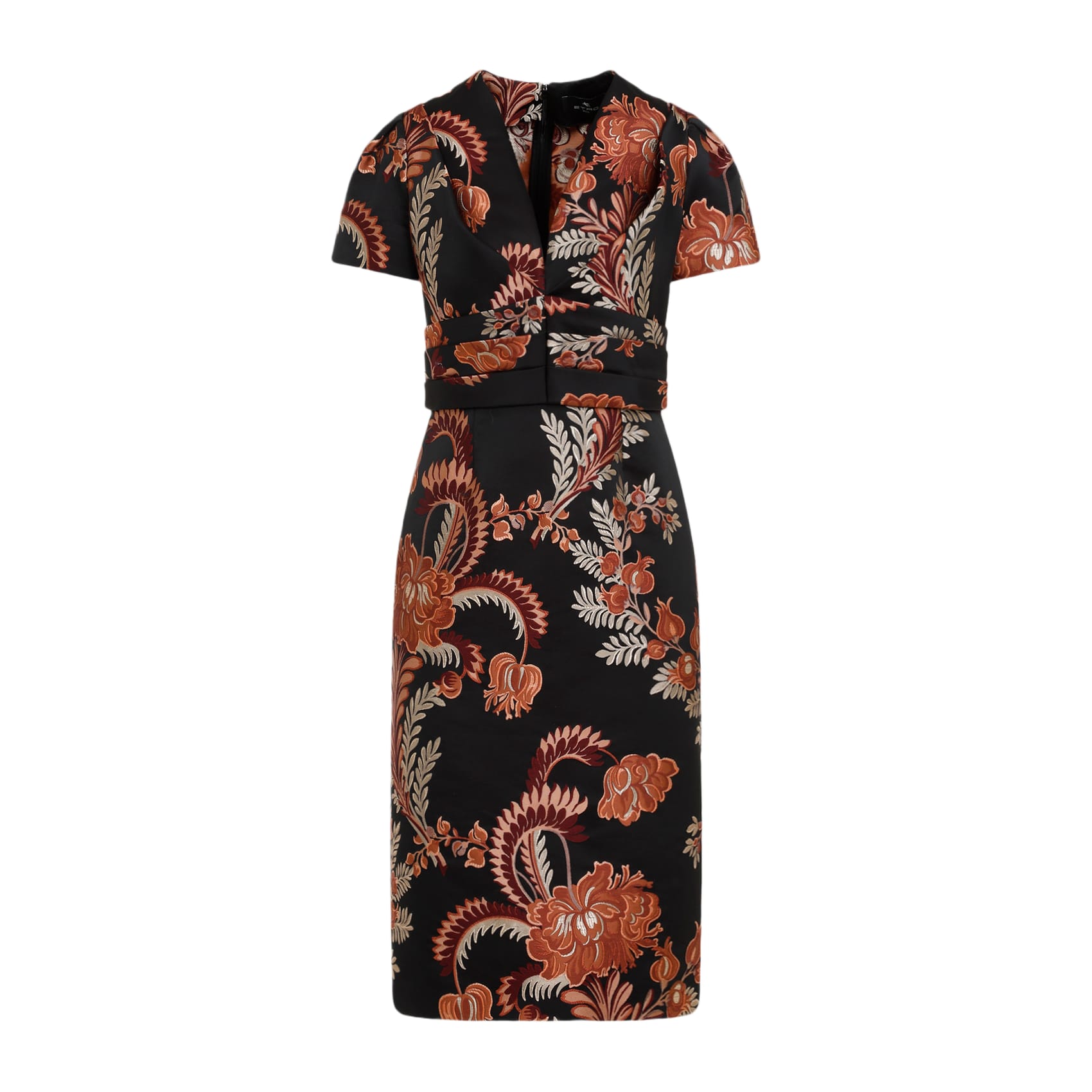 jacquard midi dress