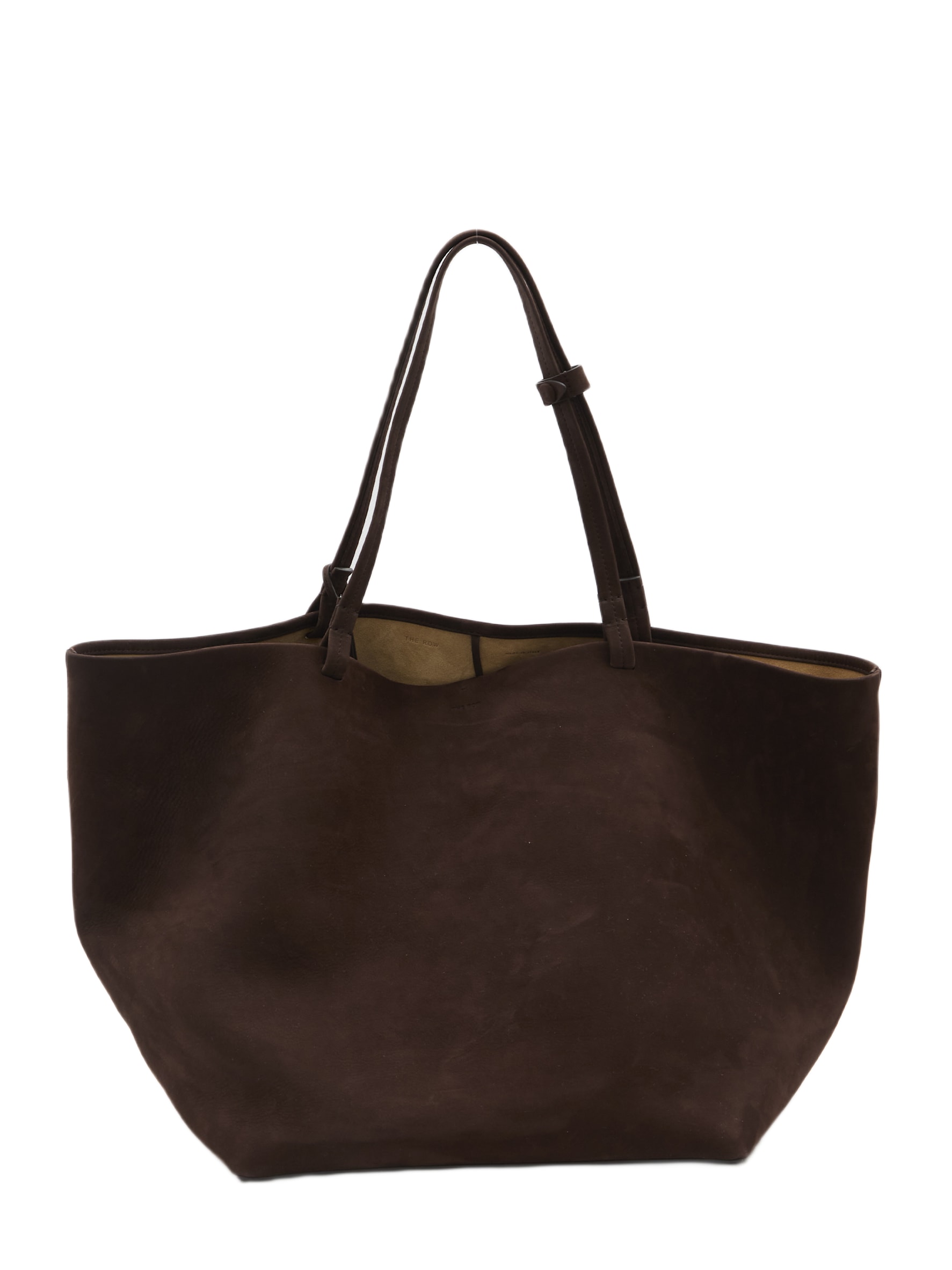 トートバッグ [The Row] XL Park Tote in Leather XL Park Tote Bag Blue in Leather – The Row