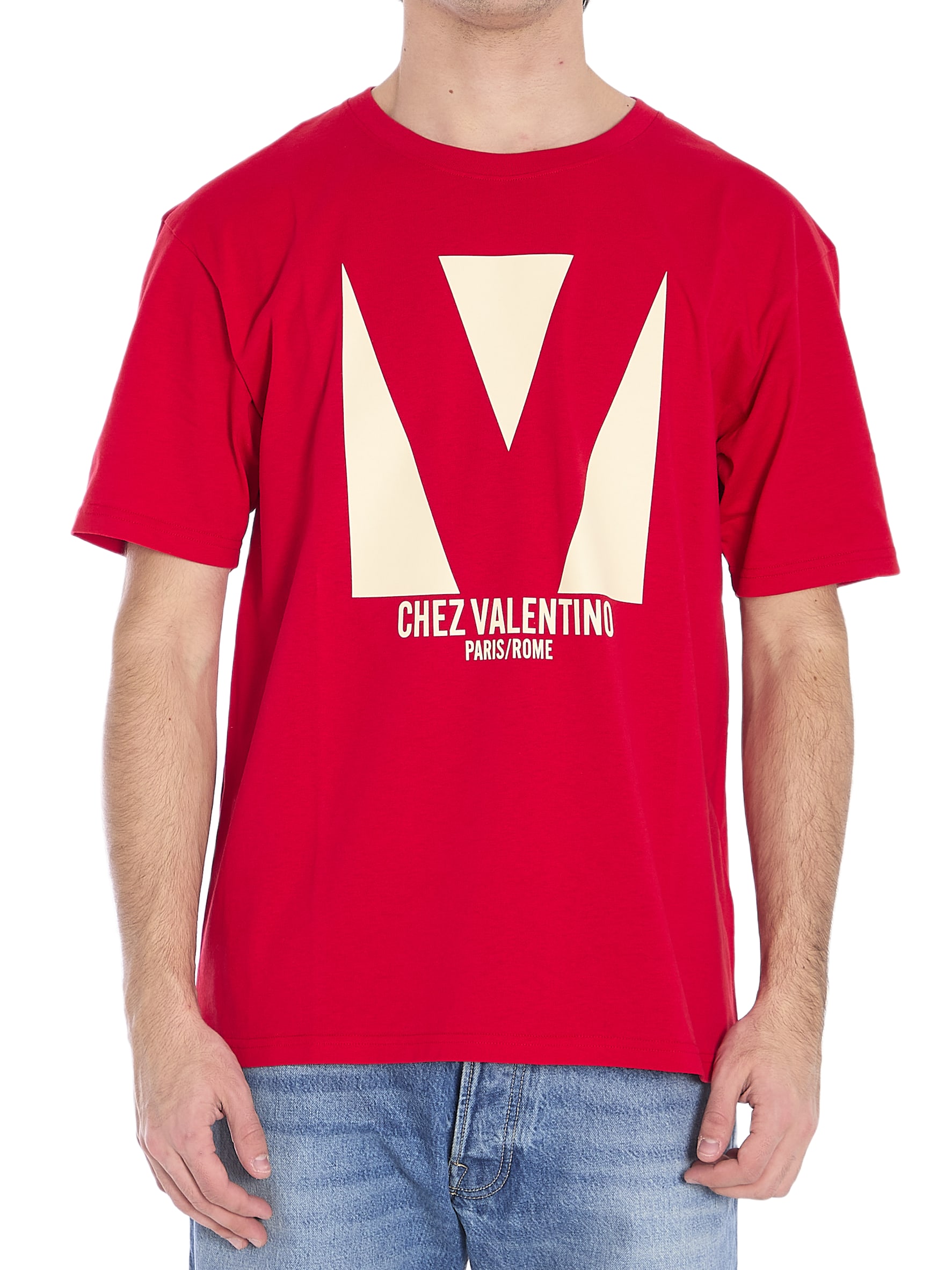 【関税込み】VALENTINO GARAVANI 'CHEZ VALENTINO' T-SHIRT Valentino Garavani 'chez Valentino' T-shirt | italist