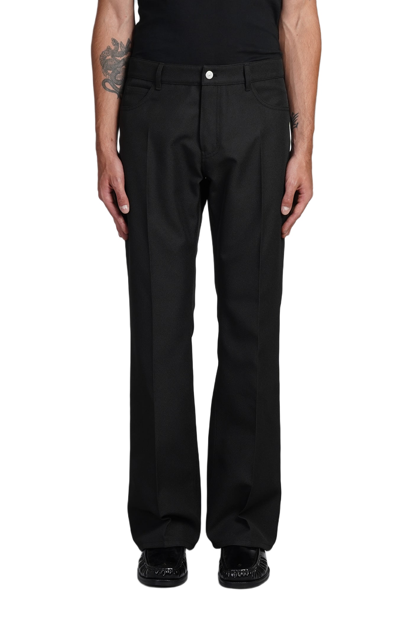 【関税&送料込】Courreges Black Stretch Polyester Blend Scus Courrèges Shirt In Black Polyester | italist