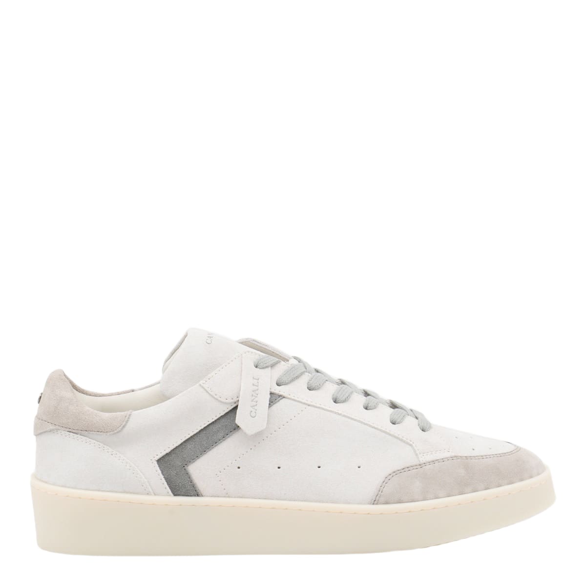 スニーカー CANALI WHITE AND GREY LEATHER SNEAKERS Canali - Leather Sneakers - White Canali