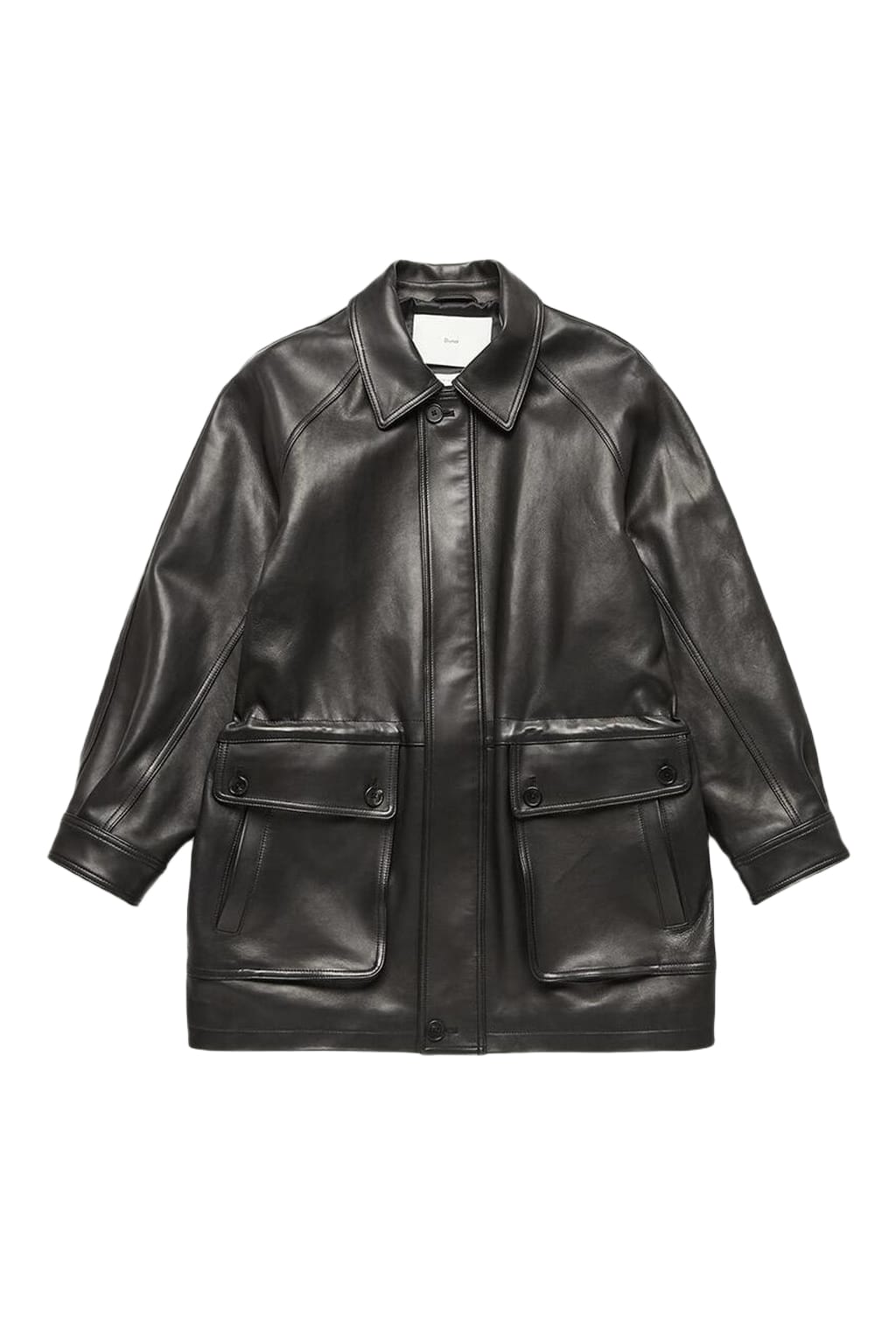 Dunst Unisex Oversized Leather Jacket Black leather