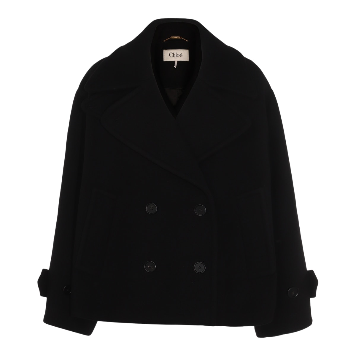 コート CHLOE BLACK WOOL BLEND COAT Chloé Black Wool Coat | italist