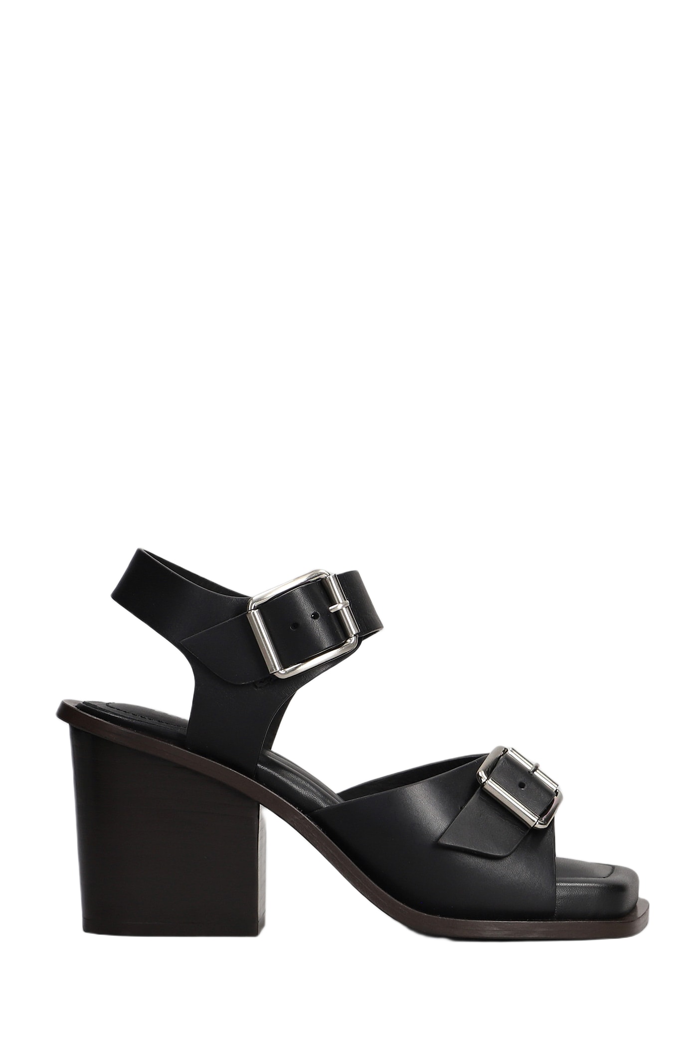 Lemaire Sandals In Black Leather | italist