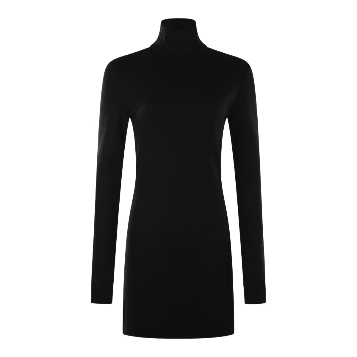 black wool dress