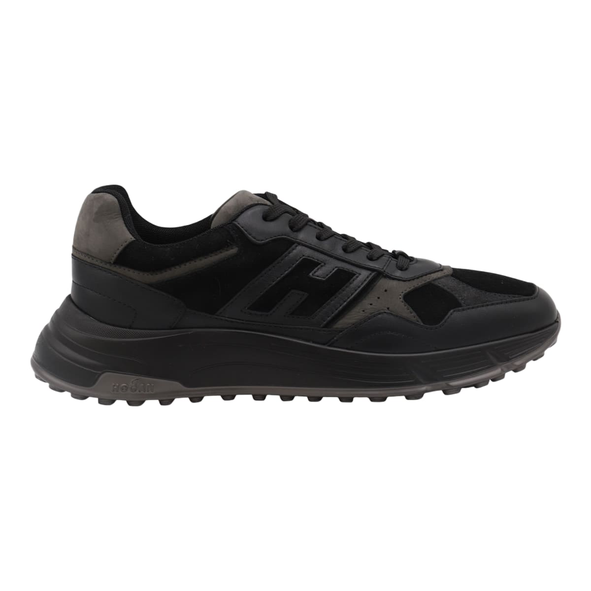 HOGAN 24AW スニーカー ブラック系 Made In Italy Hogan Black Leather Sneakers | italist