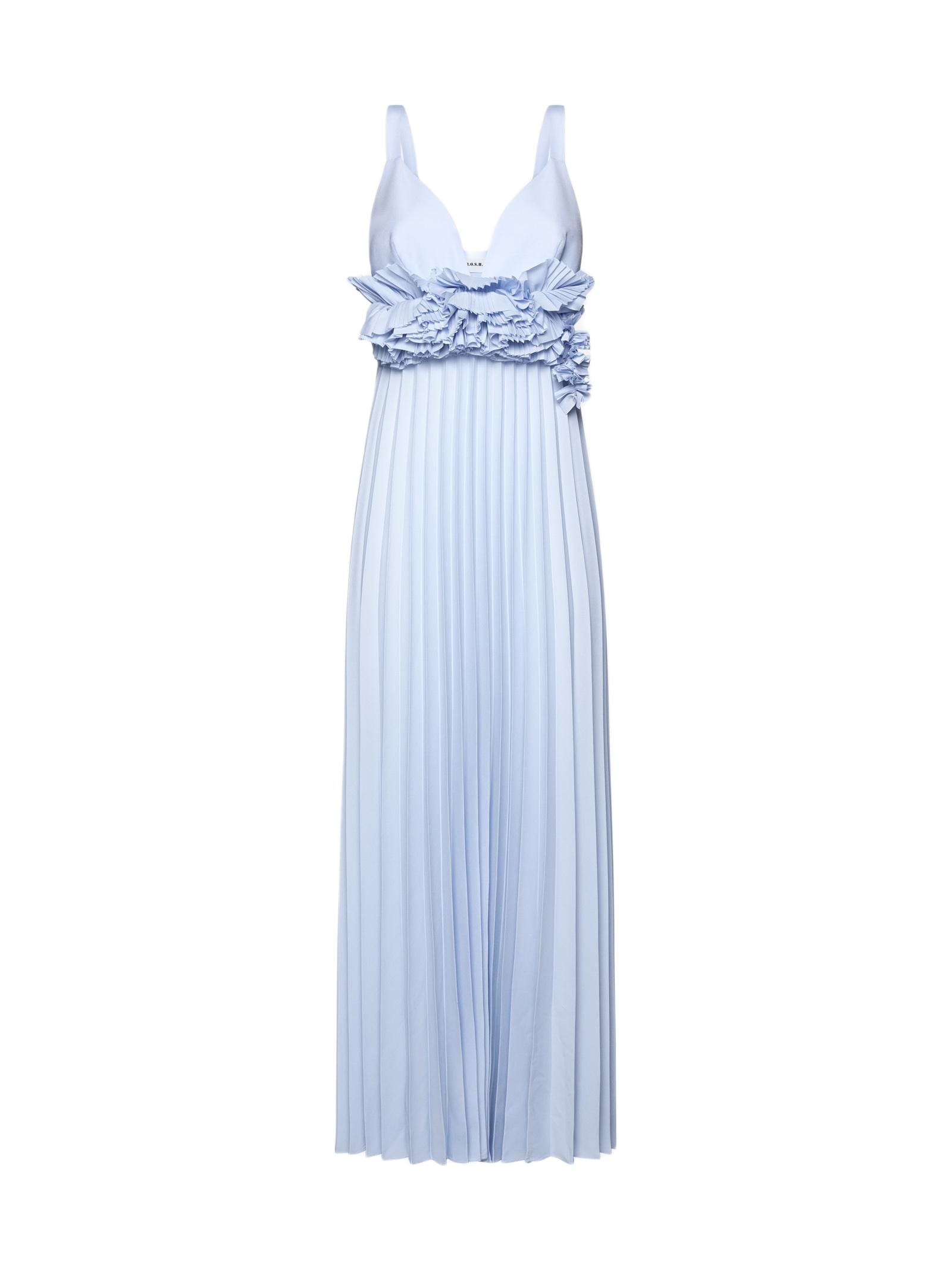 palmer pleated long dress