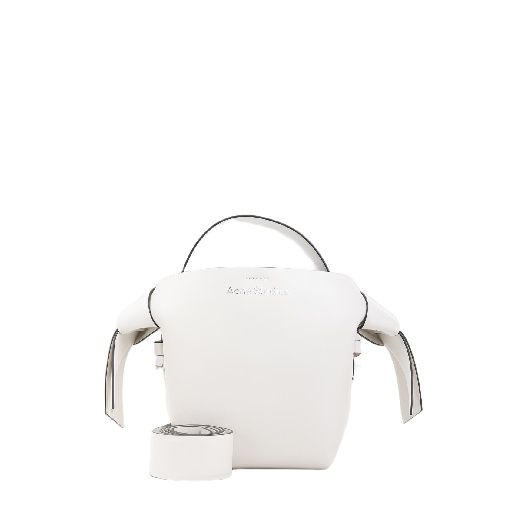 トートバッグ Acne Studios SS25 BAGS (A10349 900 BLACK) Acne Studios - Platt micro shoulder bag - Black