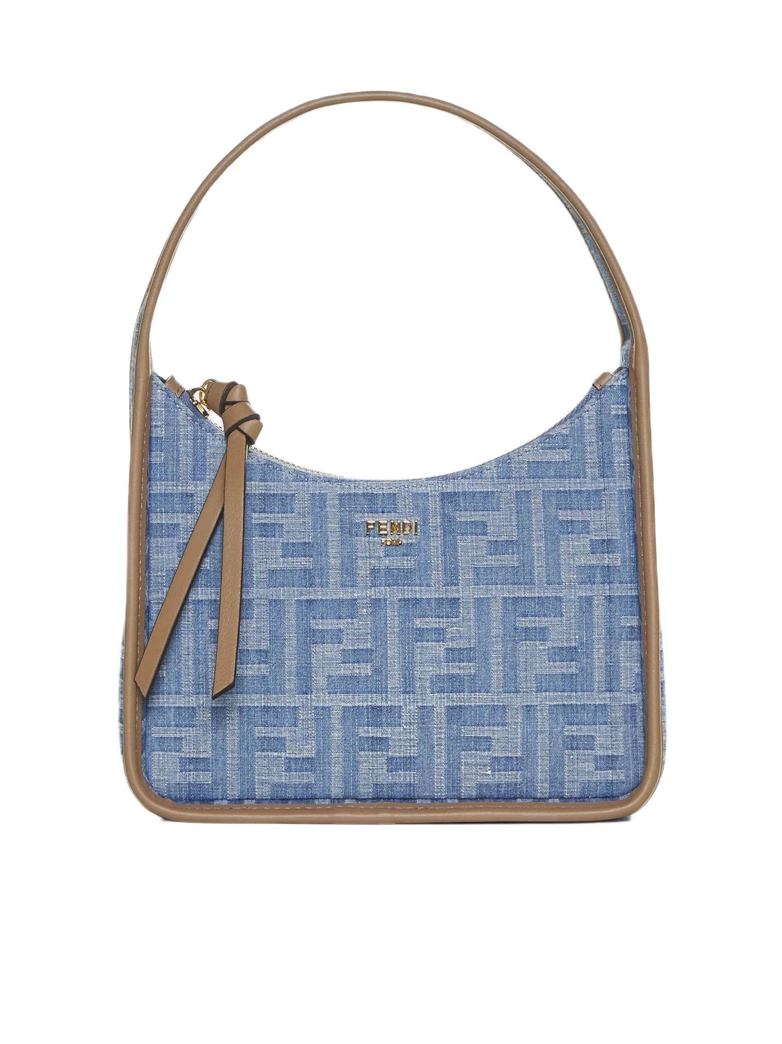 VIP【送料関税込】FENDI ROLL LARGE DENIM TOTE Roll Large Fabric Grey | Fendi