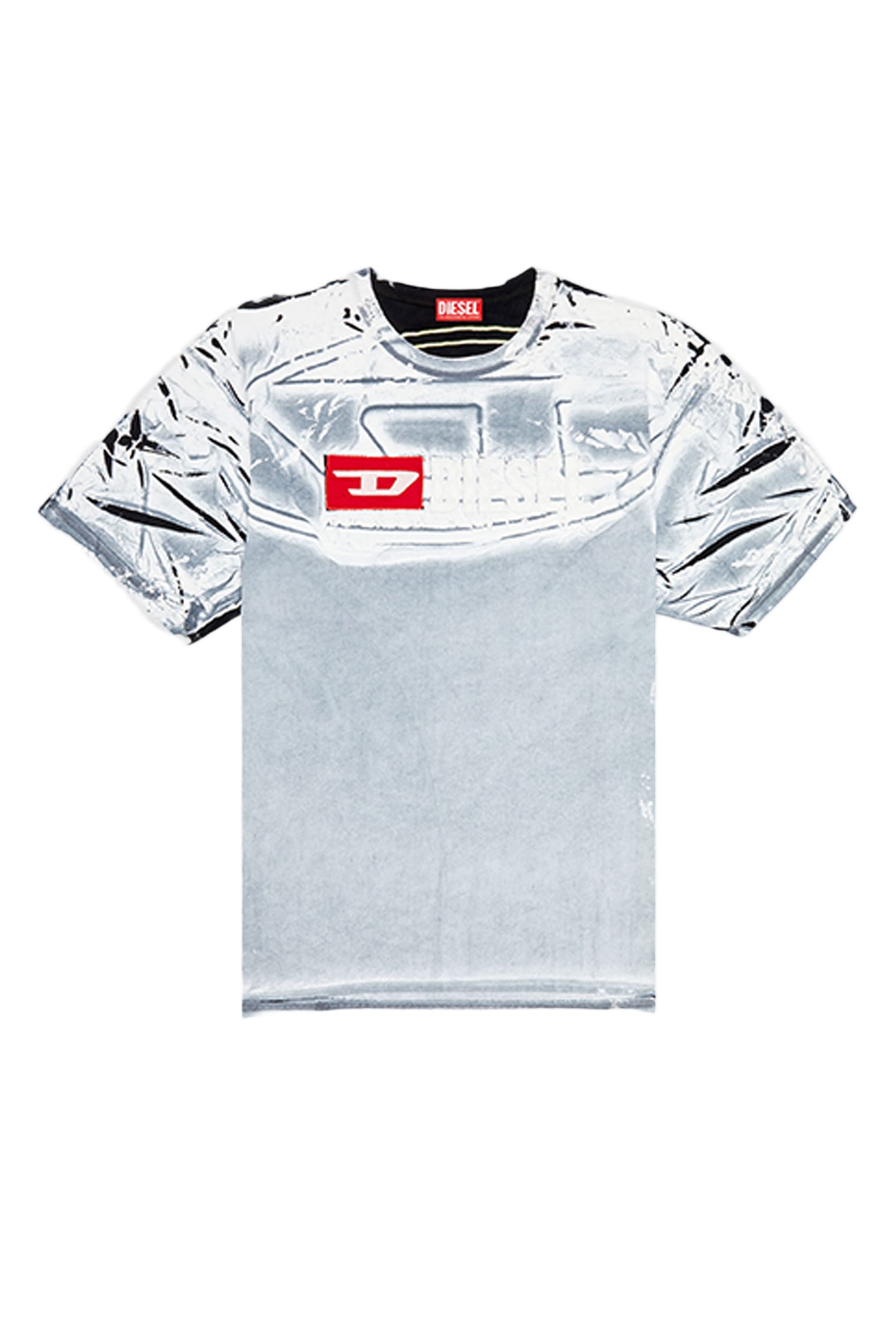 ★送関込み★ Diesel T-ox shirt Diesel T-ox White t-shirt with coating and double front logo