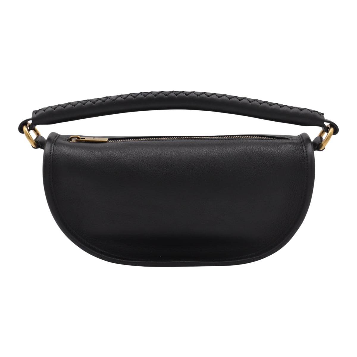 Burberry Black Leather Clip Shoulder Bag | italist