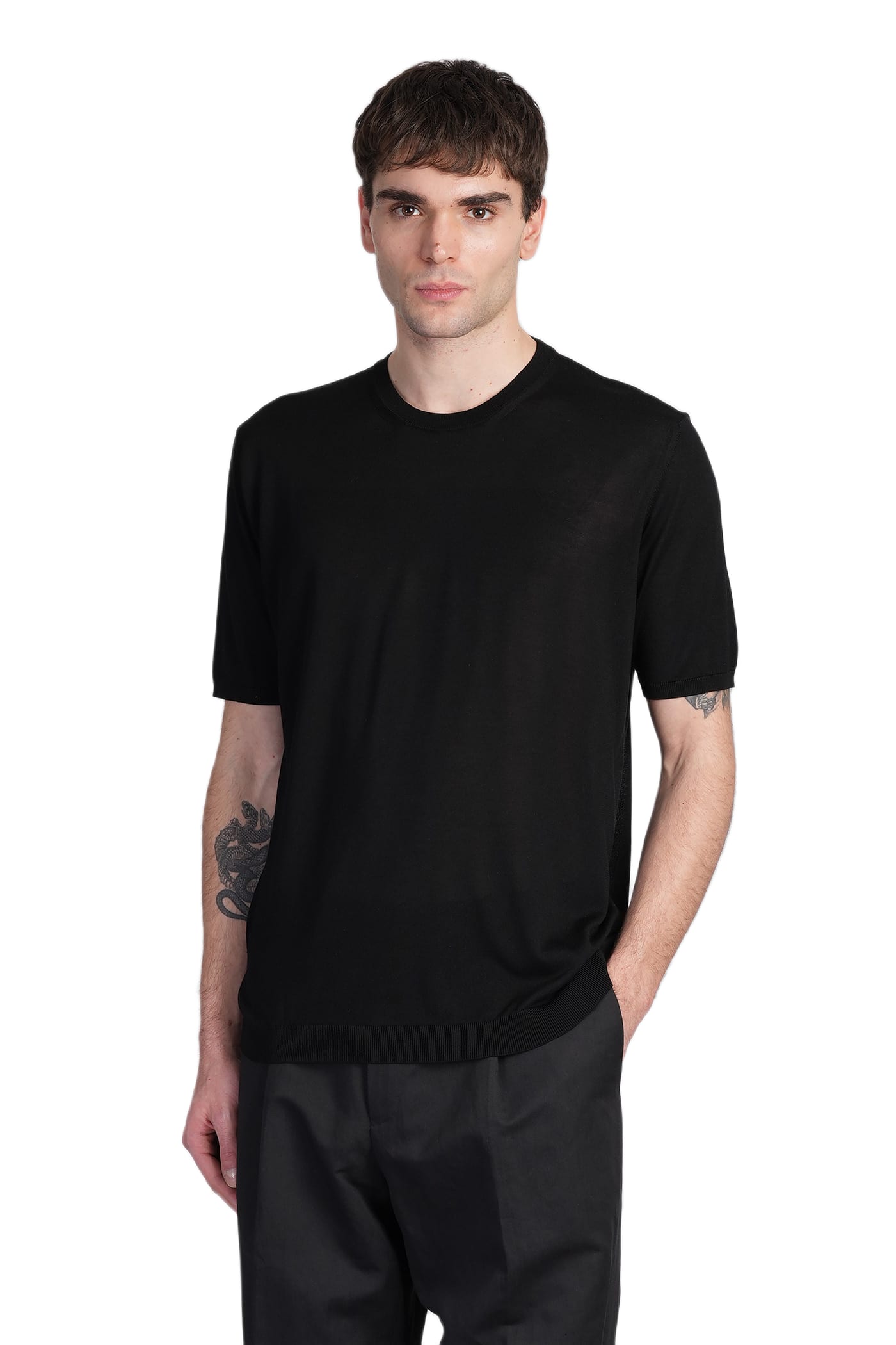 シャツ ROBERTO COLLINA Men Long Tops RB10005 RB1009 Black Pullover ROBERTO COLLINA | Pozzi Lei
