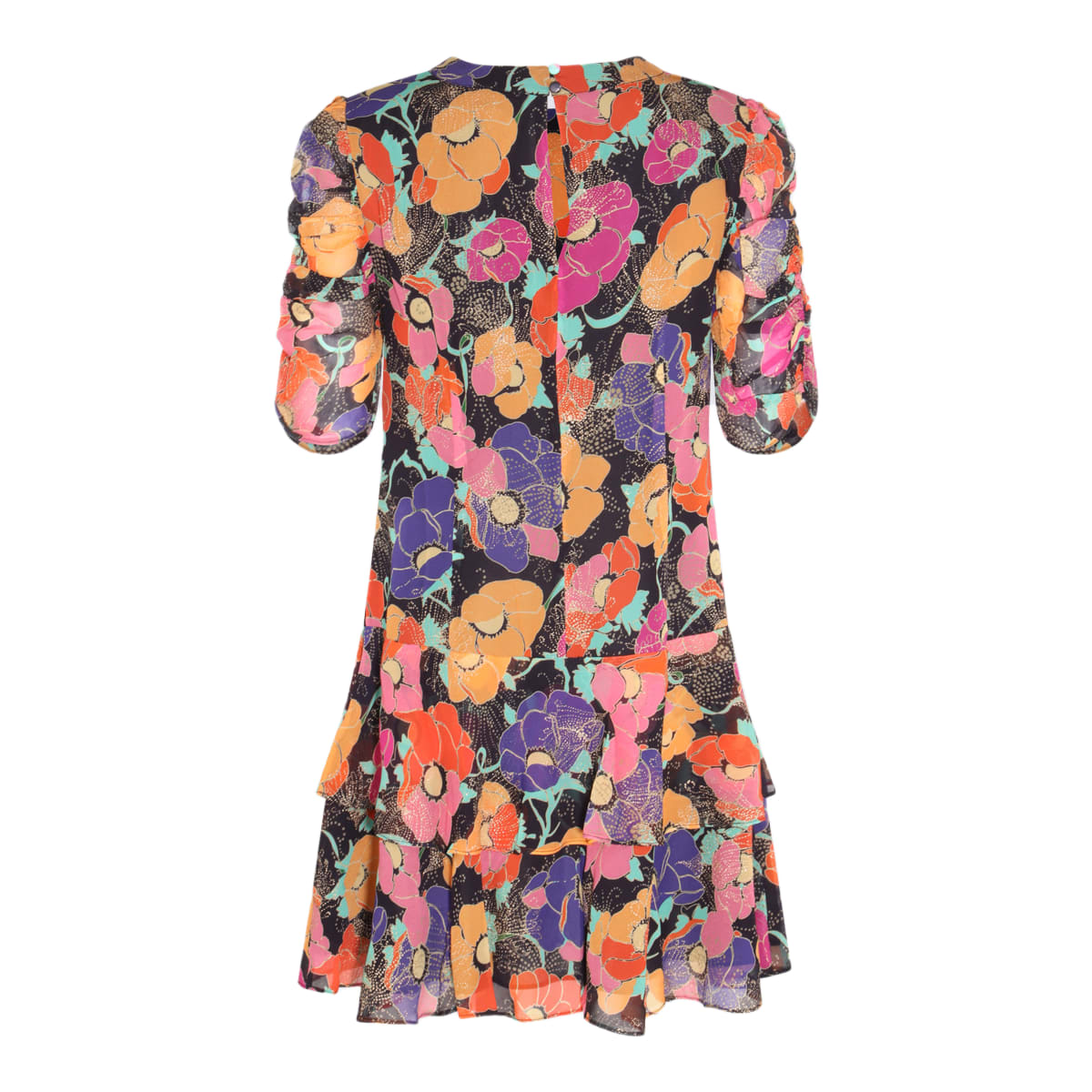 multicolour viscose dion mini dress