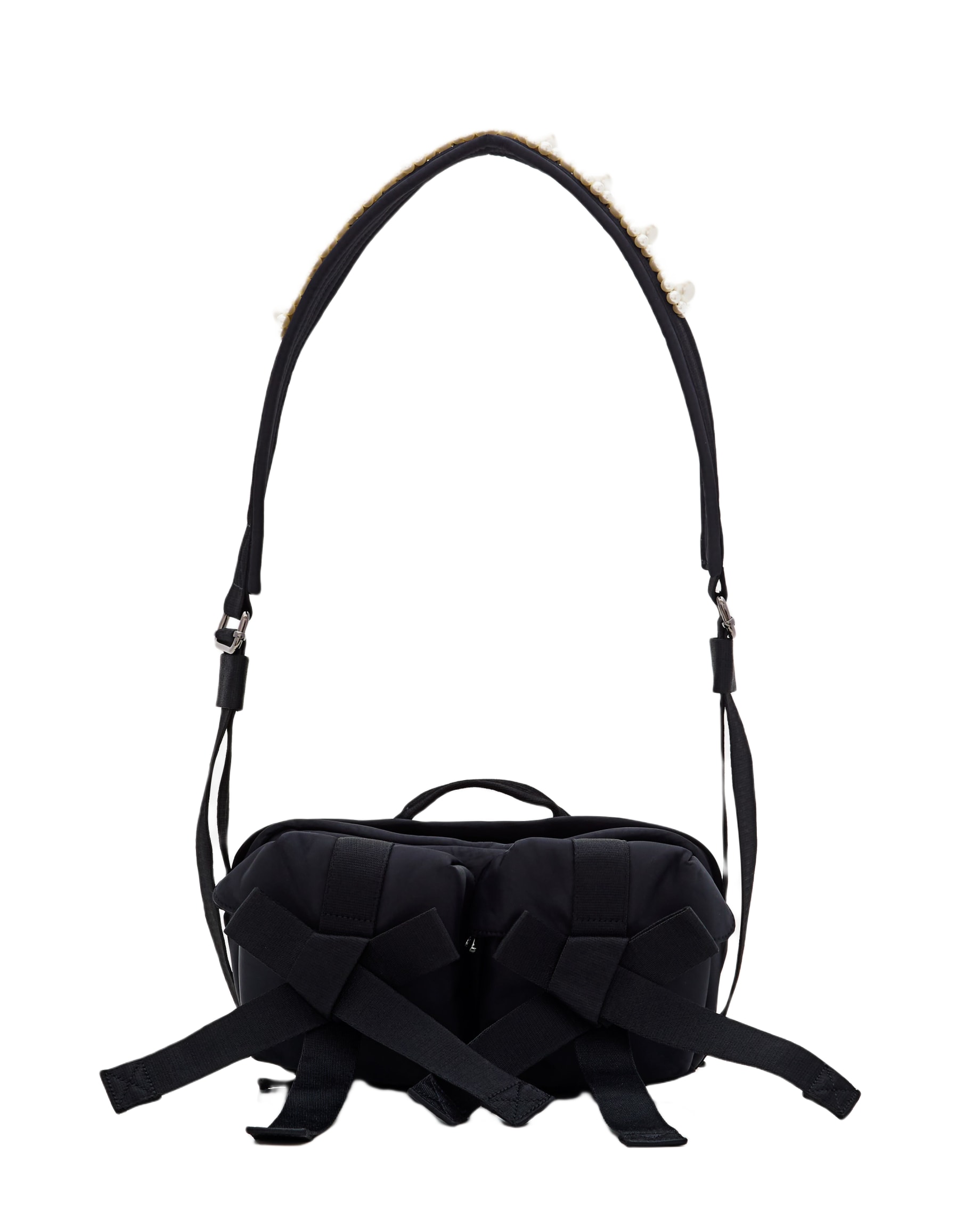 Simone Rocha Shoulder Bag With Black Beads And Front Bows