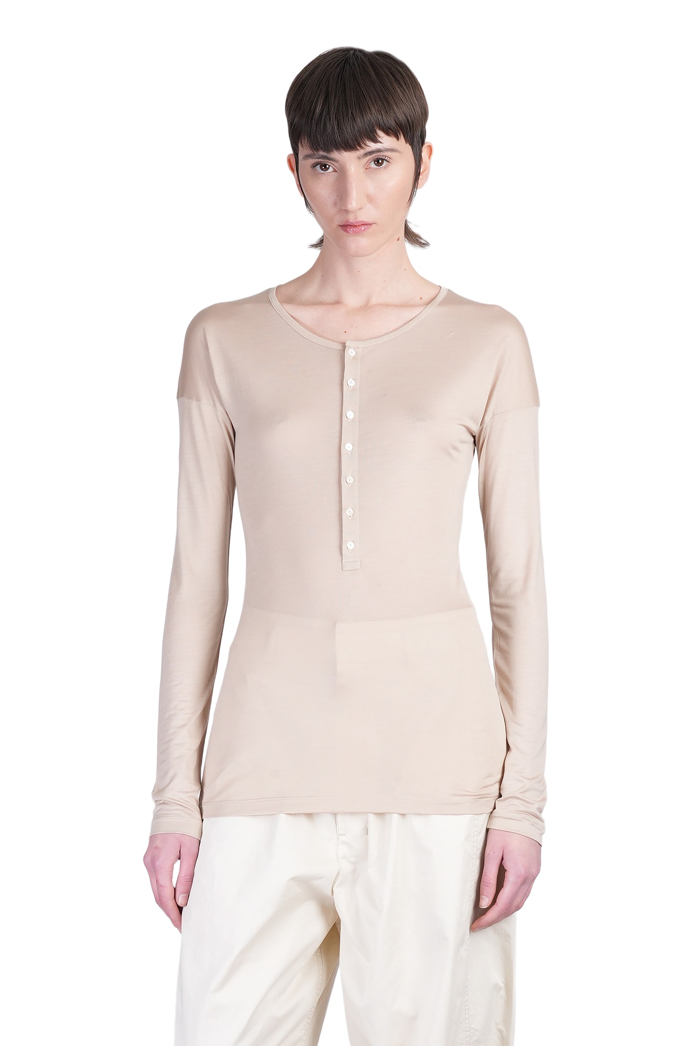 【送料&関税込】Lemaire T-shirt In Beige Silk Lemaire T-shirt In Beige Silk | italist