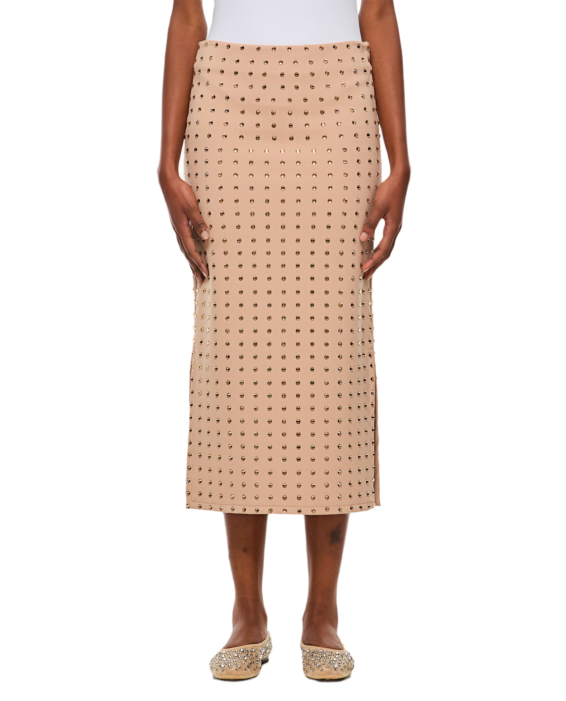 スカート SPORTMAX NOME CRYSTAL LYCRA MIDI SKIRT SportMax Nome Crystal Lycra Midi Skirt | italist