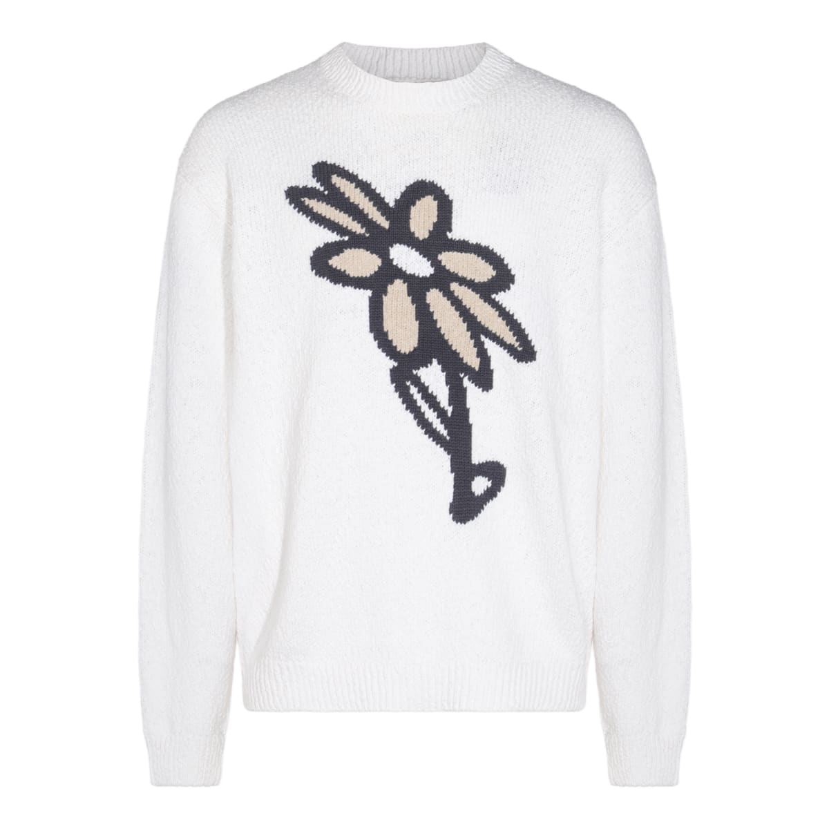 【関税&送料込】Maison Kitsune Ivory Cotton Blend Sweater white-cotton-maison-kitsune-