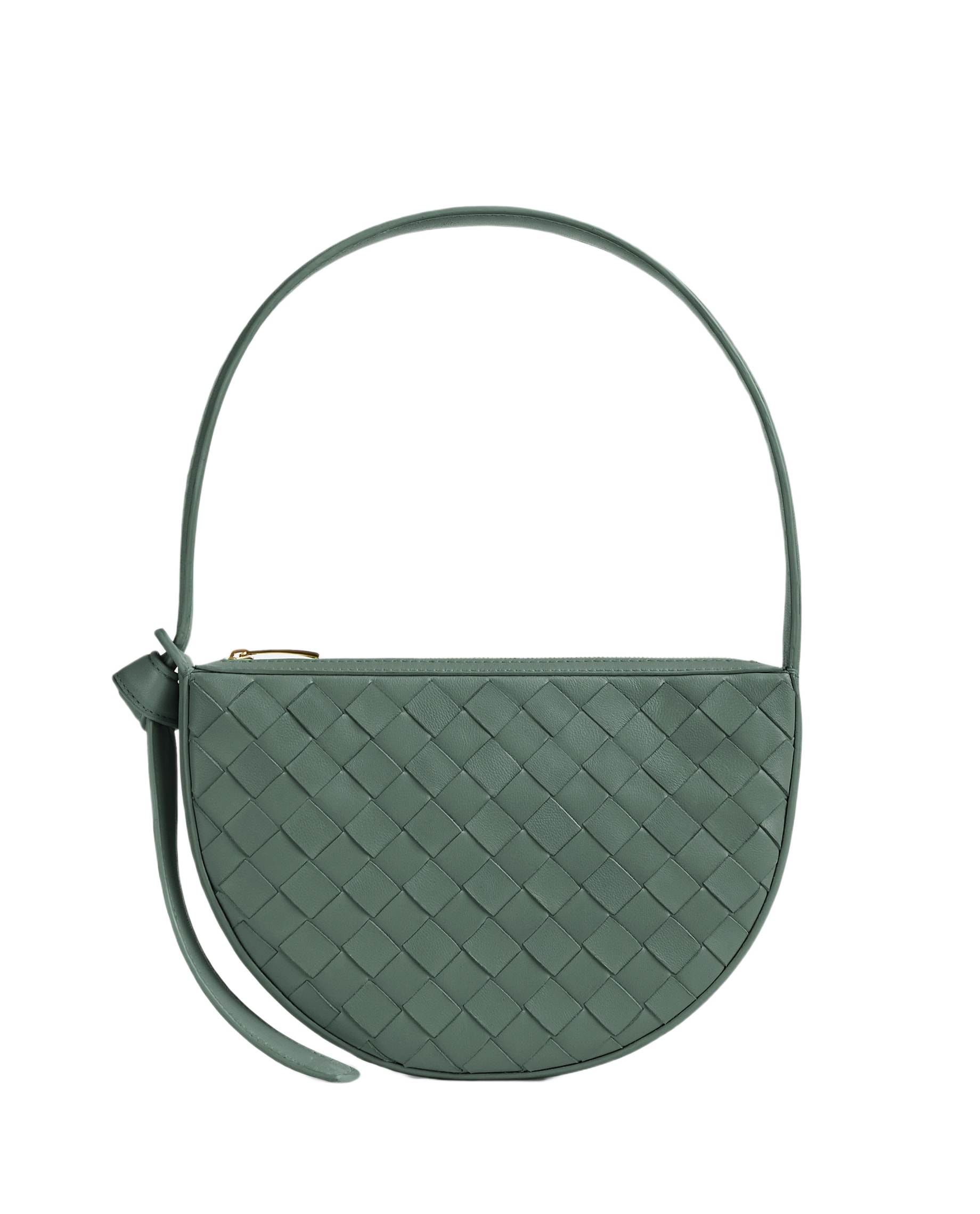 ショルダーバッグ・ポシェット BOTTEGA VENETA SAGE GREEN LEATHER MINI SUNRISE SHOULDER BAG Mini Sunrise Shoulder Bag Siren | The Webster