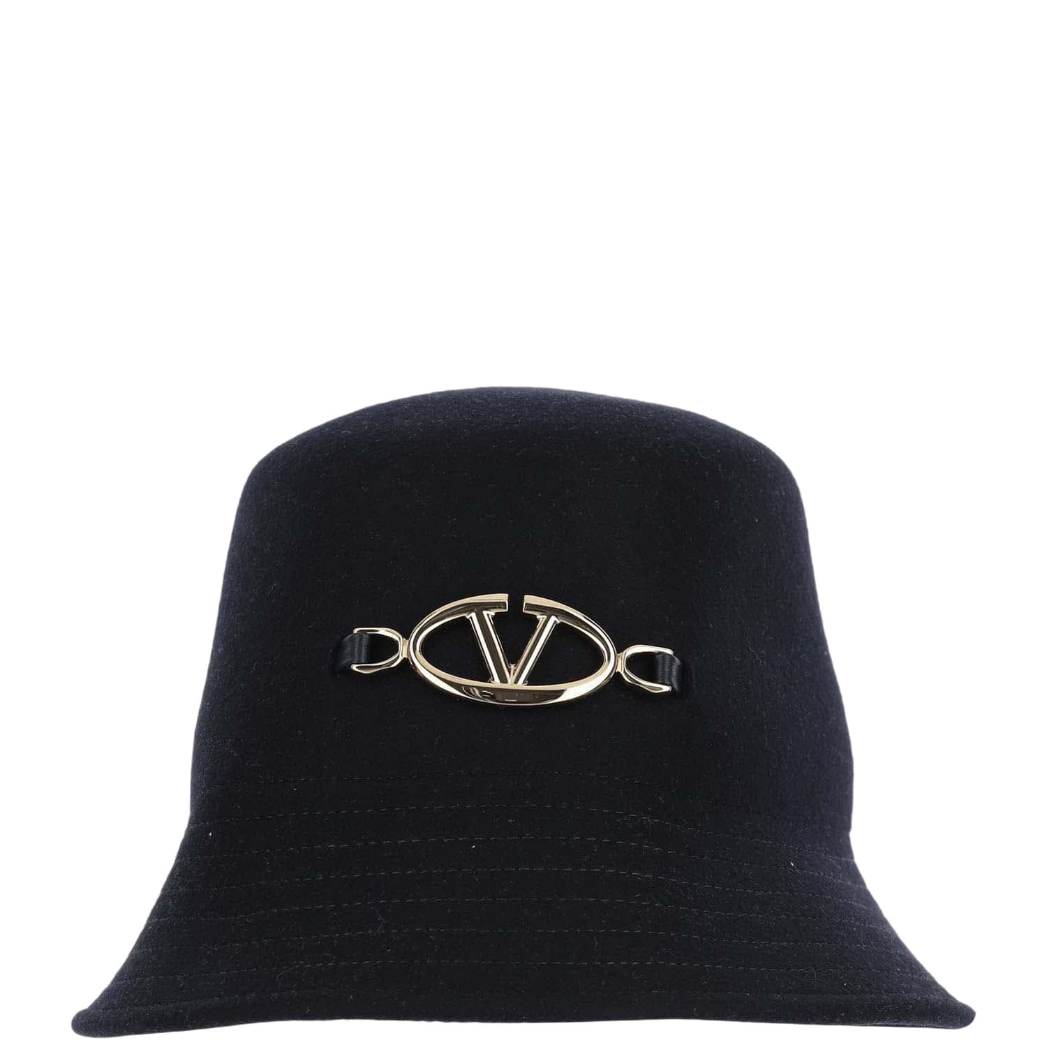 ハット VALENTINO Midnight blue felt bucket hat (5W2HGA25GMB Z0N) Valentino Garavani Midnight Blue Felt Bucket Hat | italist
