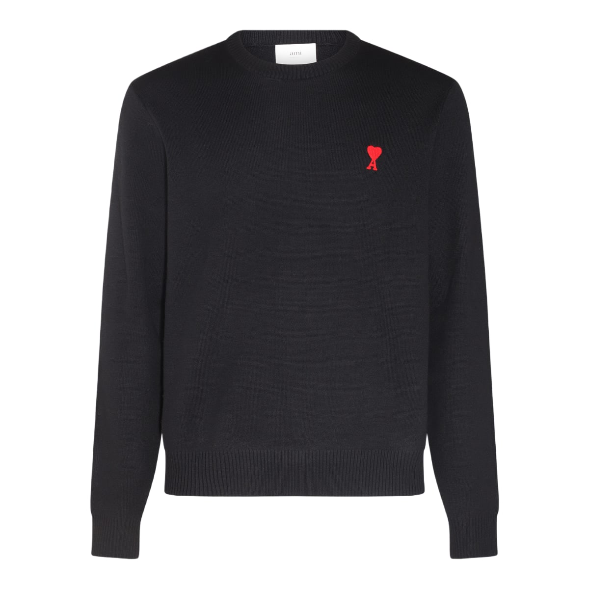 【AMI】 Alexandre Mattiussi Sweatshirts Black ★人気 Ami Paris Ami Alexandre Mattiussi Black Sweatshirt