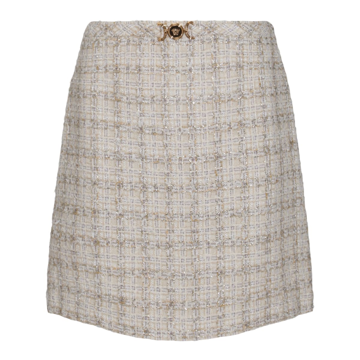 【送料&関税込】Versace White Cotton Mini Skirt Versace White Cotton Mini Skirt | italist