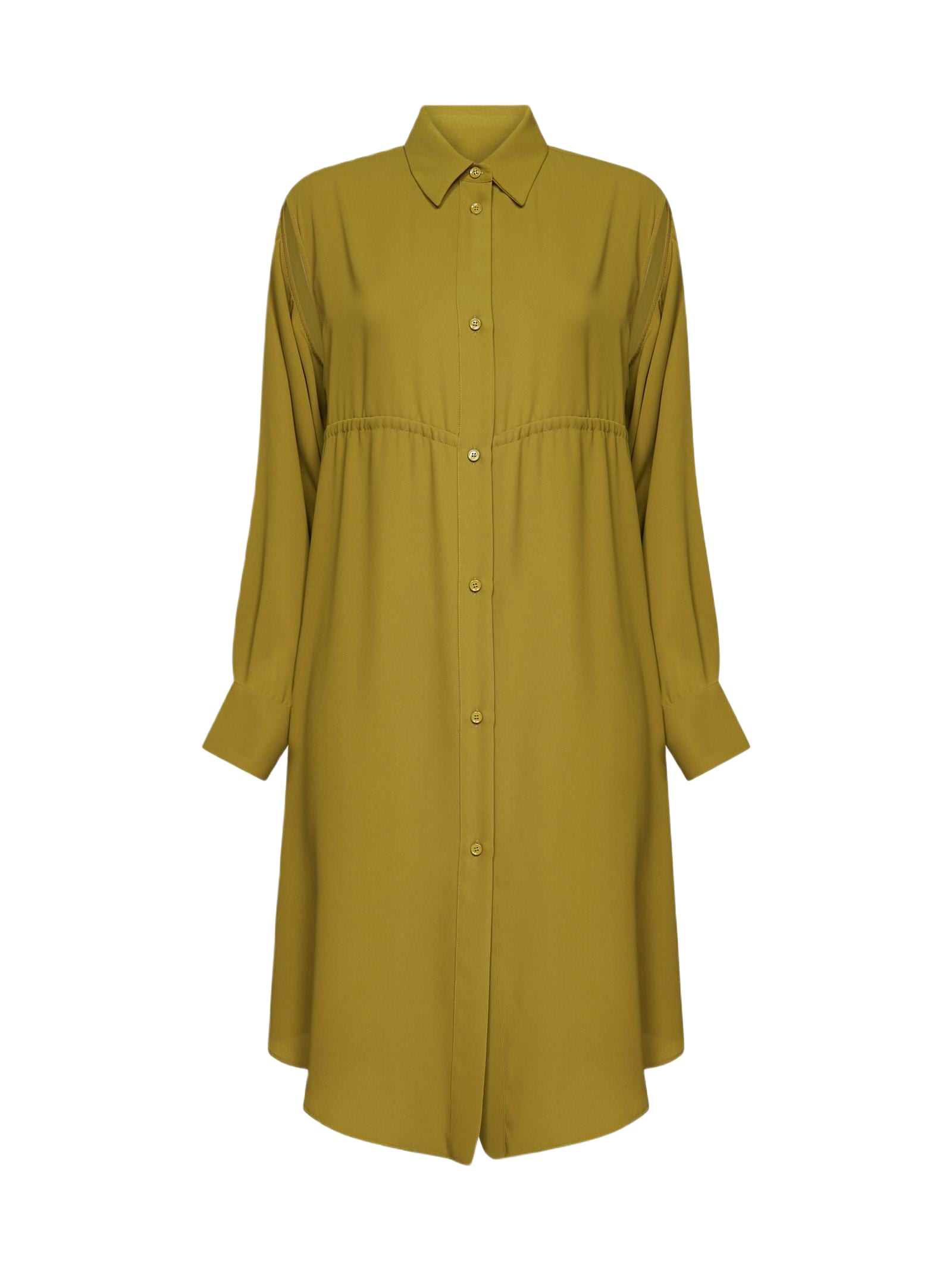 crepe shirt dress