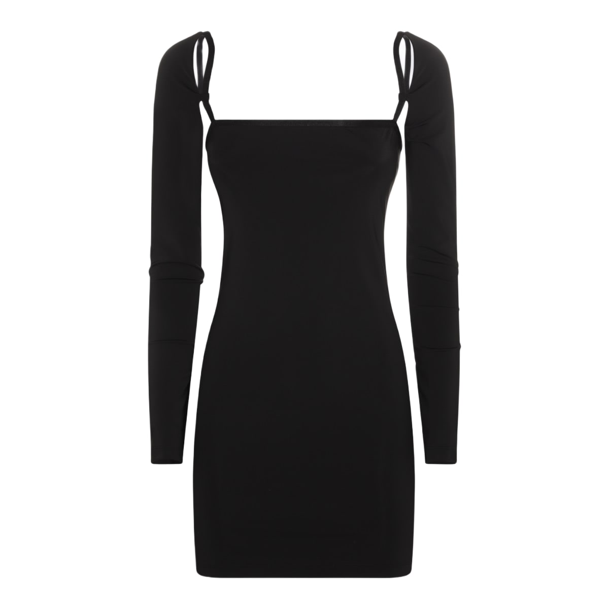 black stretch dress