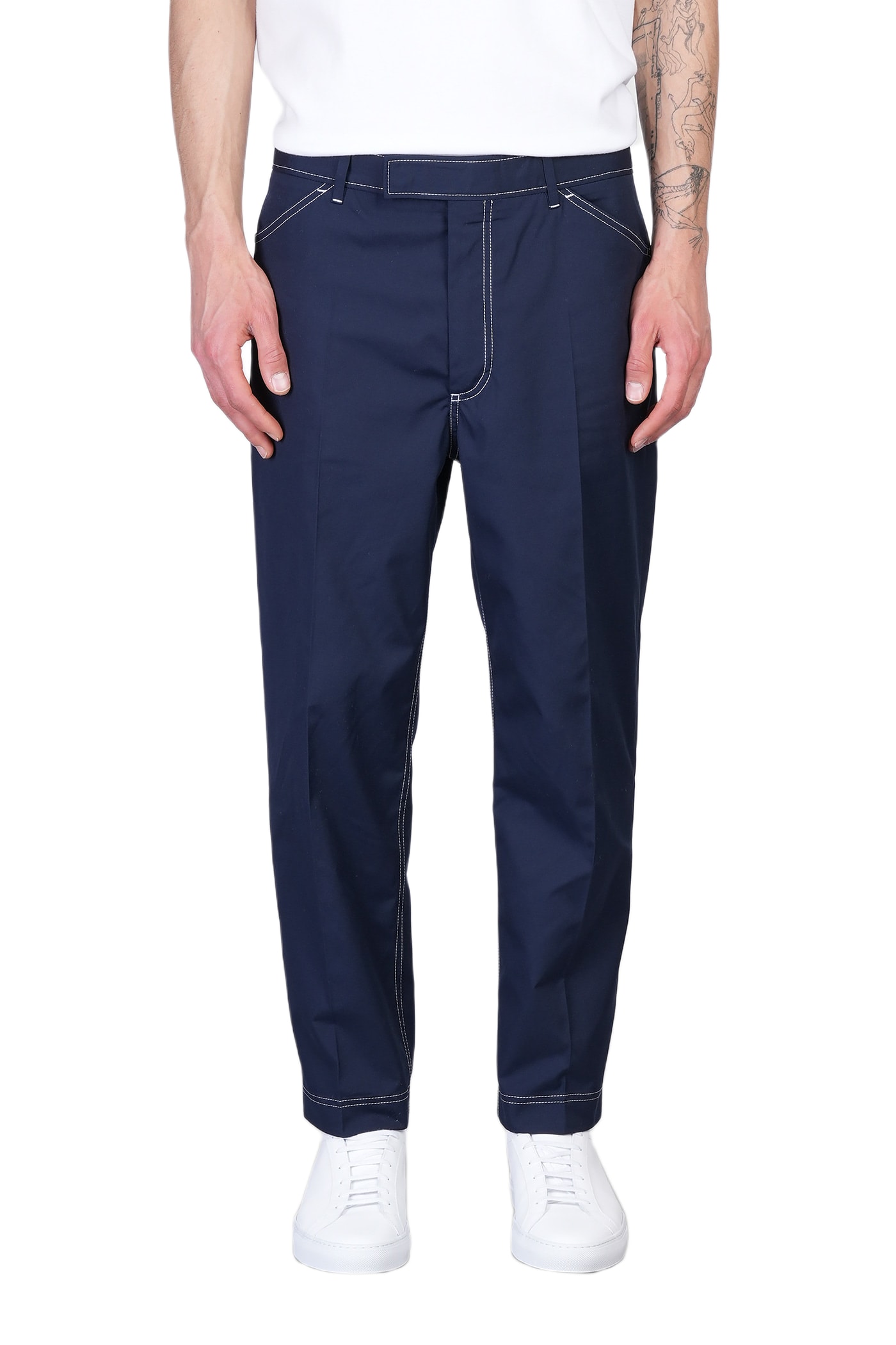 【送料&関税込】Thom Browne Pants In Blue Polyester Thom Browne Pants In Blue Polyester | italist