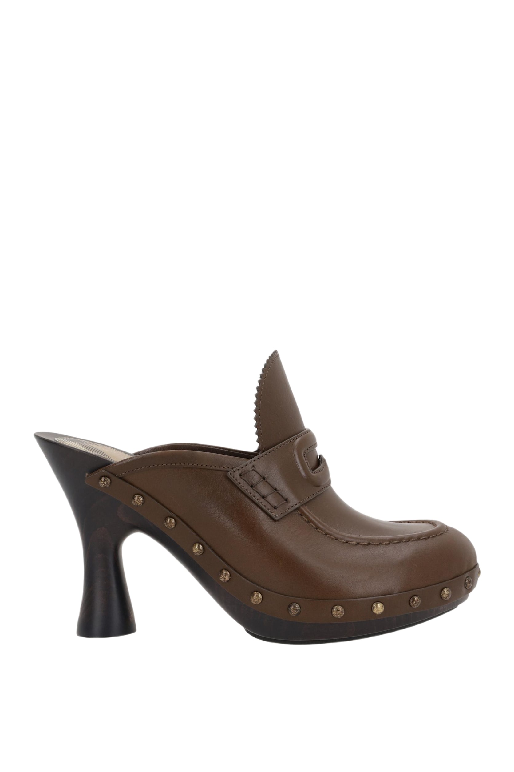 サンダル・ミュール BURBERRY POTTER CLOGS IN SMOOTH LEATHER Leather Potter Clogs in Splinter - Women | Burberry® Official