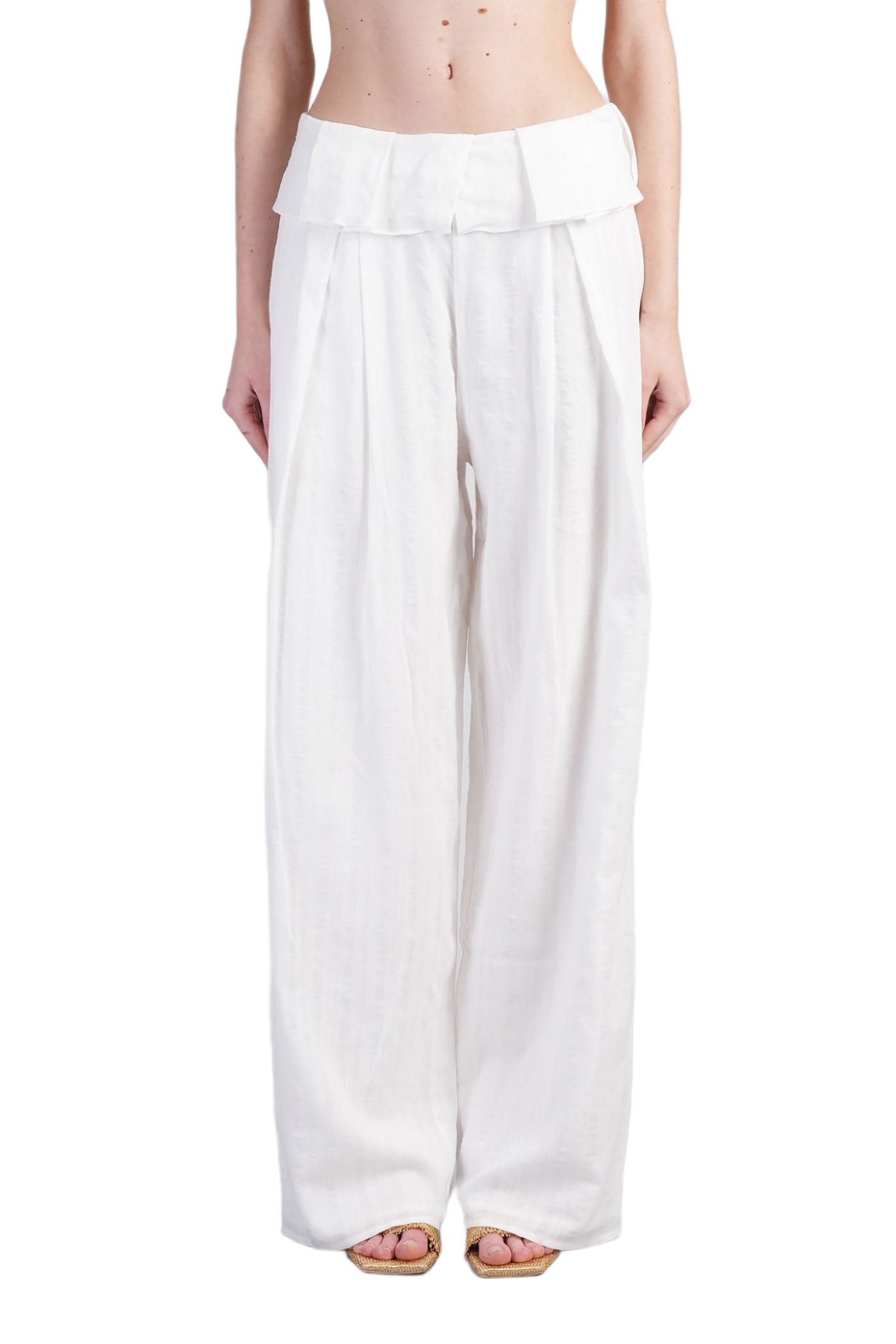 【送料&関税込】Cult Gaia Sisley Pants In White Cotton Cult Gaia Sisley Pants In White Cotton | italist