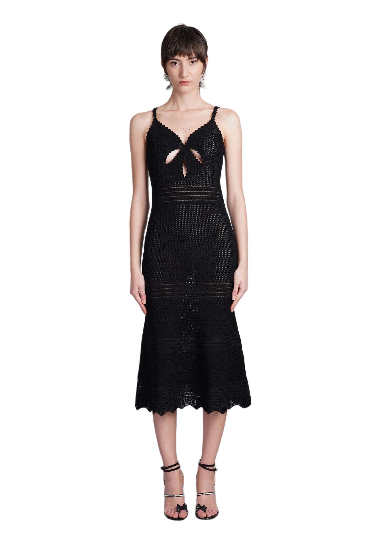 dress in black viscose