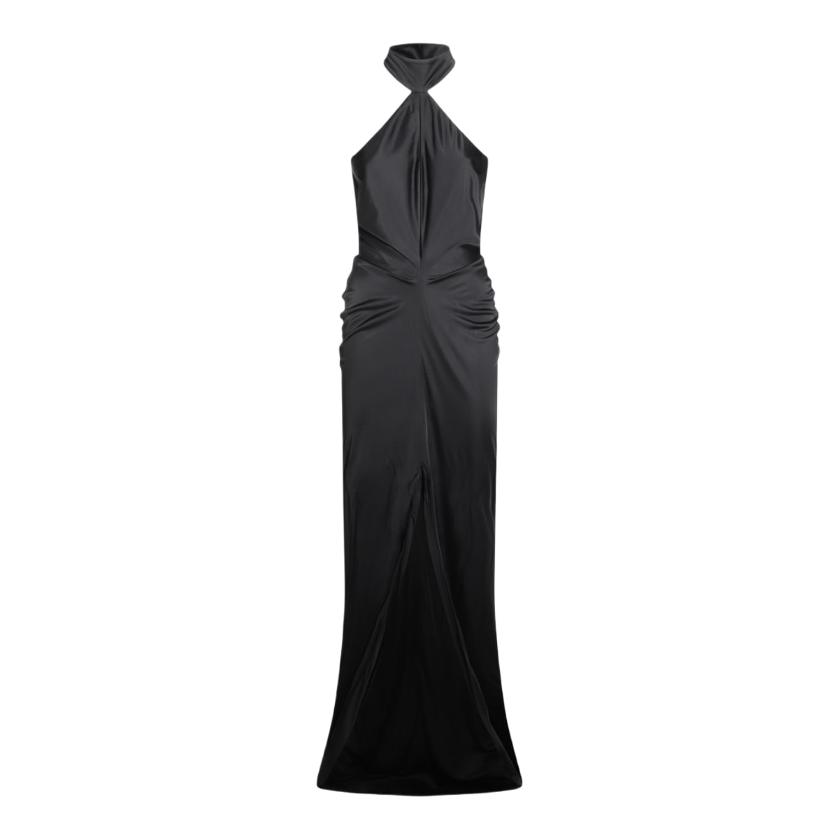 black viscose maxi dress