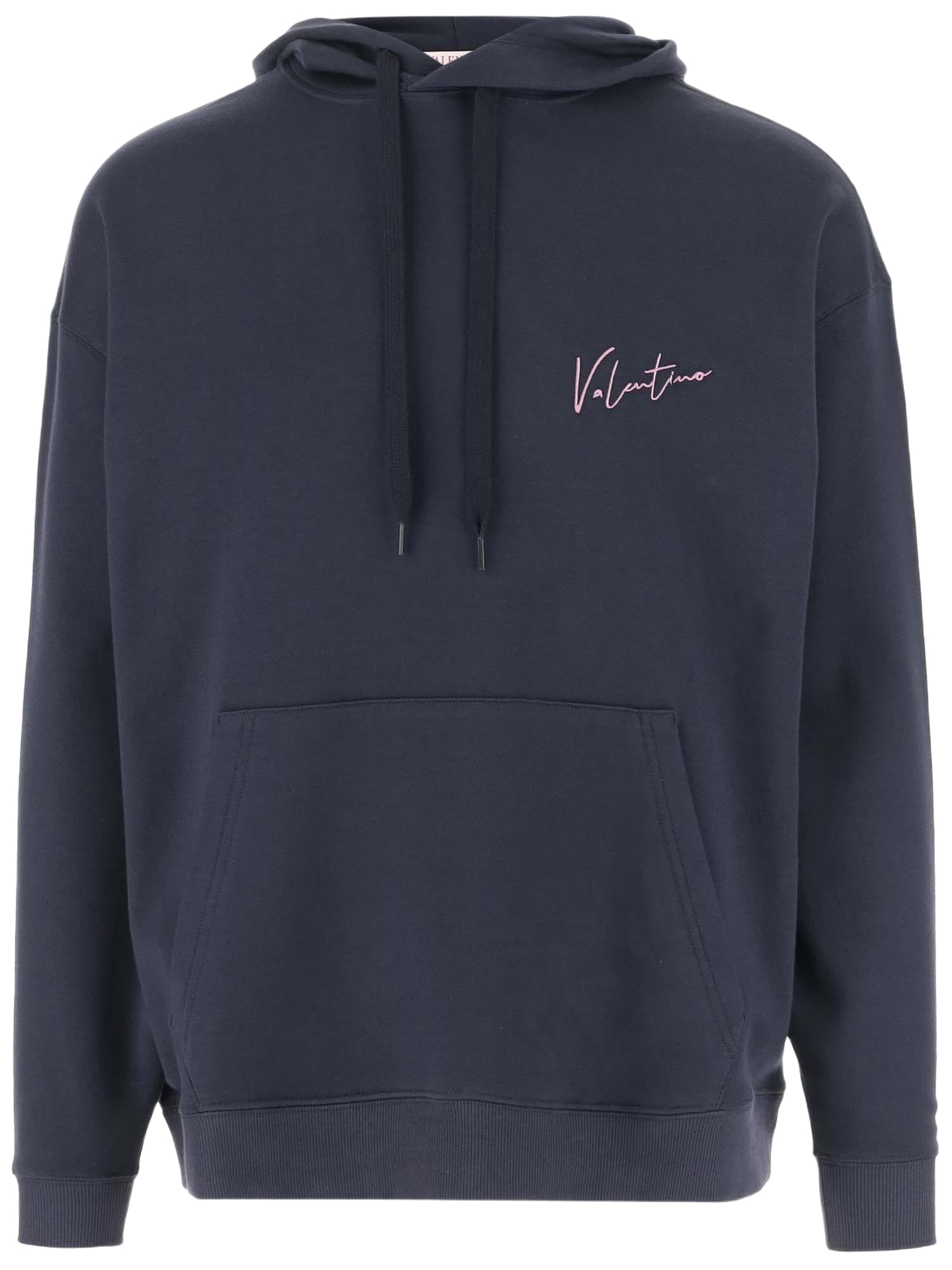 パーカー・フーディ VALENTINO LOGO EMBROIDERY HOODIE Valentino Embroidered Logo Patch Hoodie In Grigio | ModeSens