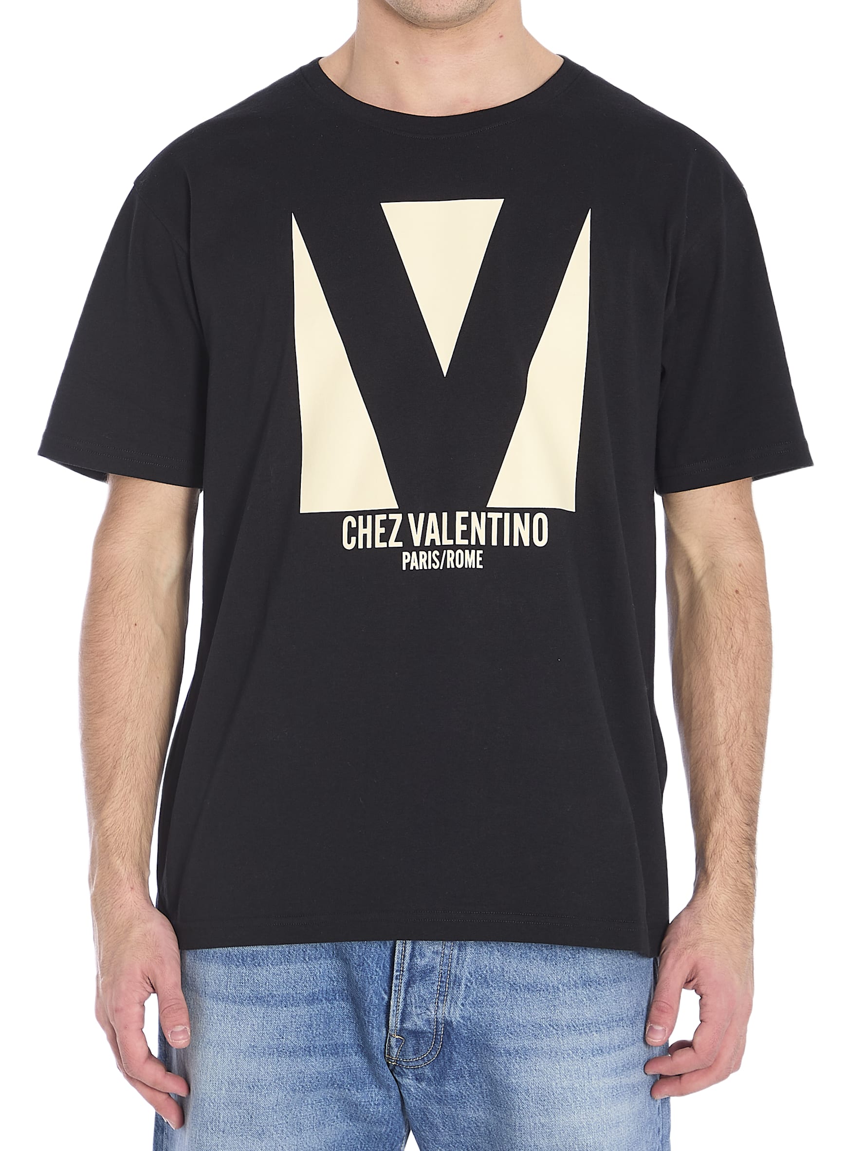 Tシャツ・カットソー VALENTINO Valentino Garavani 'Chez Valentino' T-shirt Valentino Garavani Men's Chez Jersey T-Shirt | Neiman Marcus