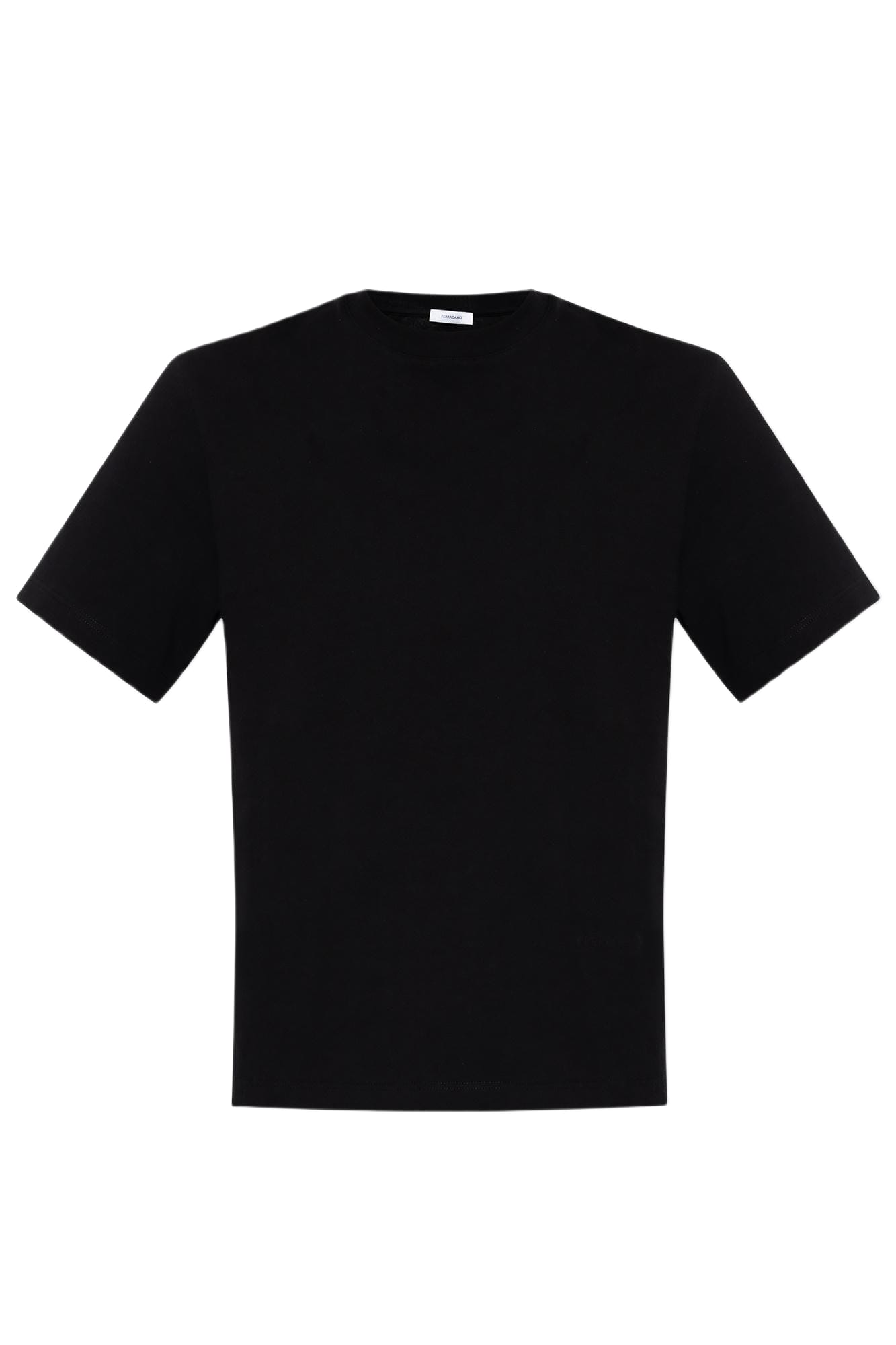 Salvatore Ferragamo｜SHORT-SLEEVED ROUND NECK T-SHIRTS ( Ferragamo Black Short Sleeves T-shirt Salvatore Ferragamo