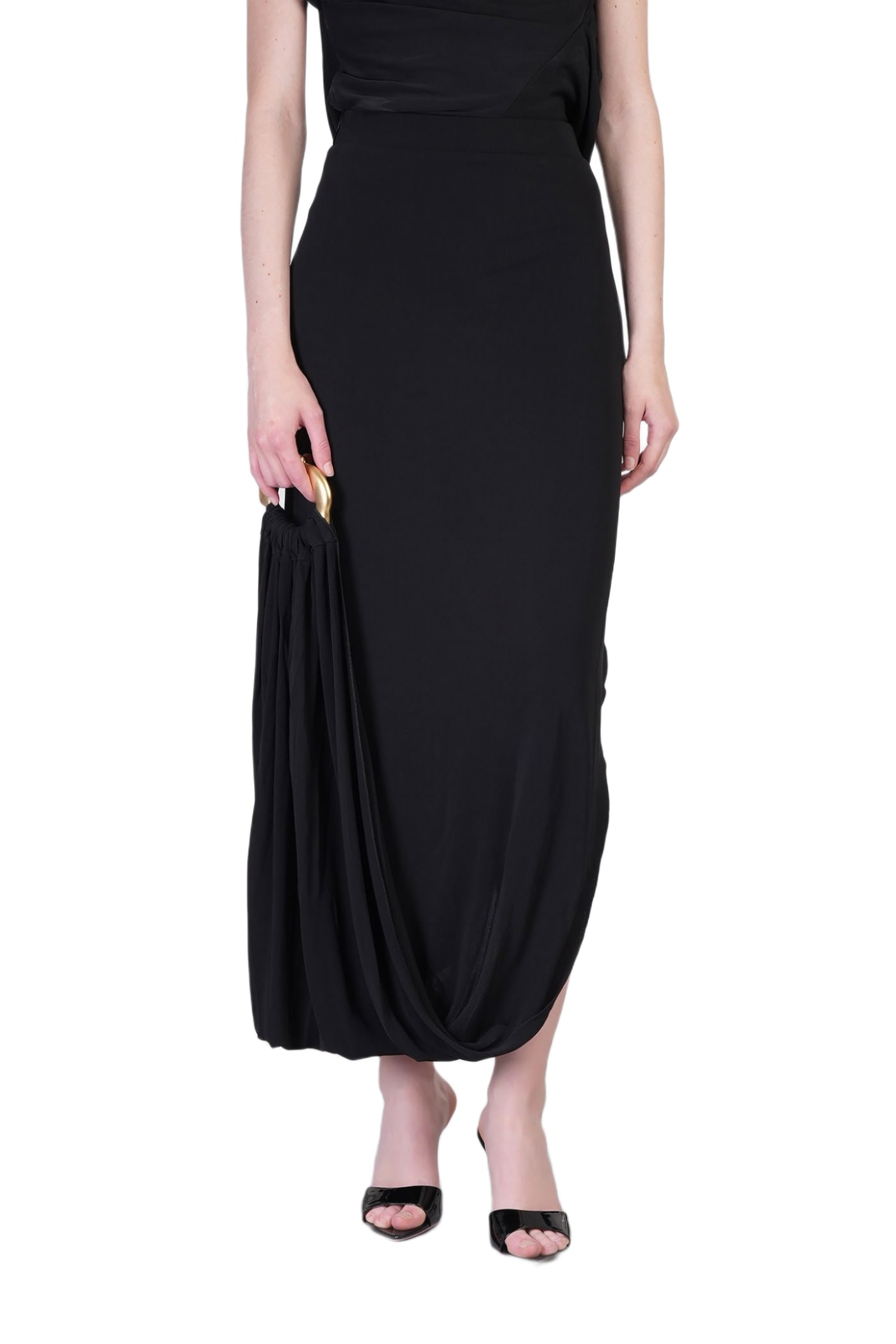 【送料&関税込】Cult Gaia Sola Skirt In Black Viscose 240822_DR_CULT_GAIA_S25_HS25_L