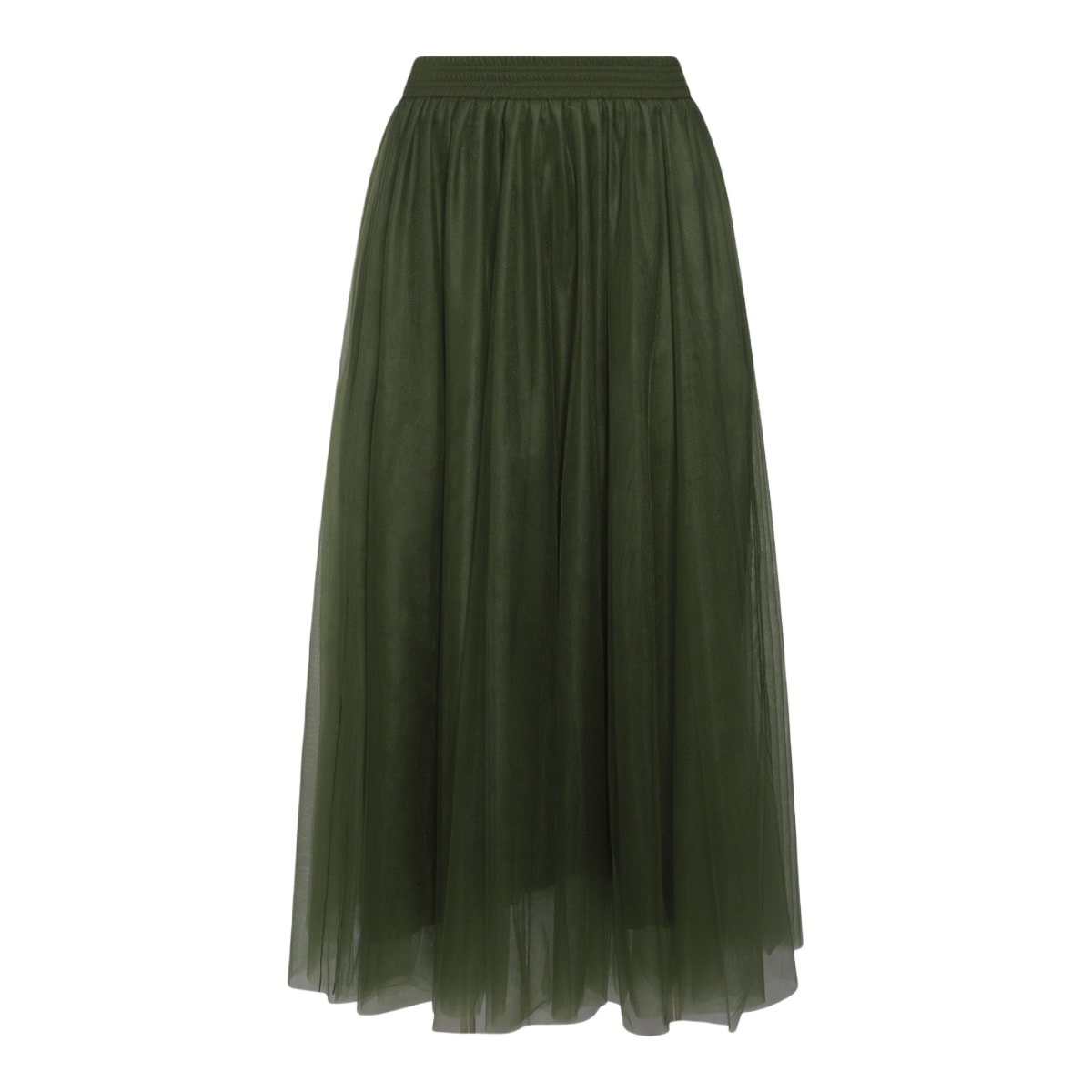 スカート FABIANA FILIPPI Woman Skirt Green GND265F367L186 6162 Wool and linen mat skirt, vanilla for Women | Fabiana Filippi®