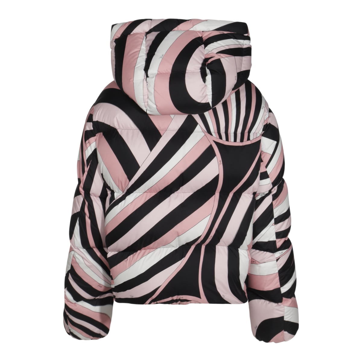 Pucci Pink And Black Down Jacket | italist