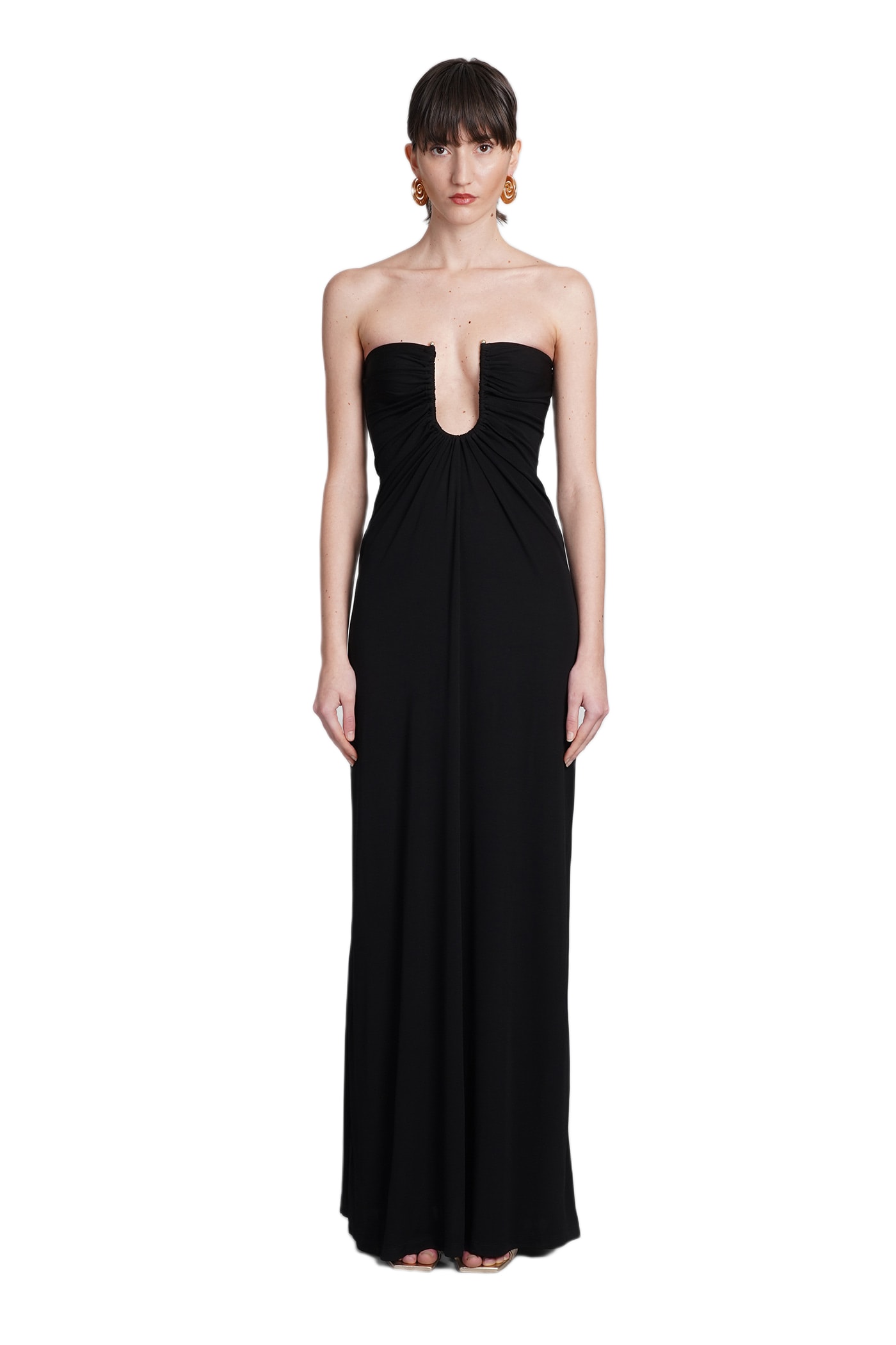 dress in black viscose