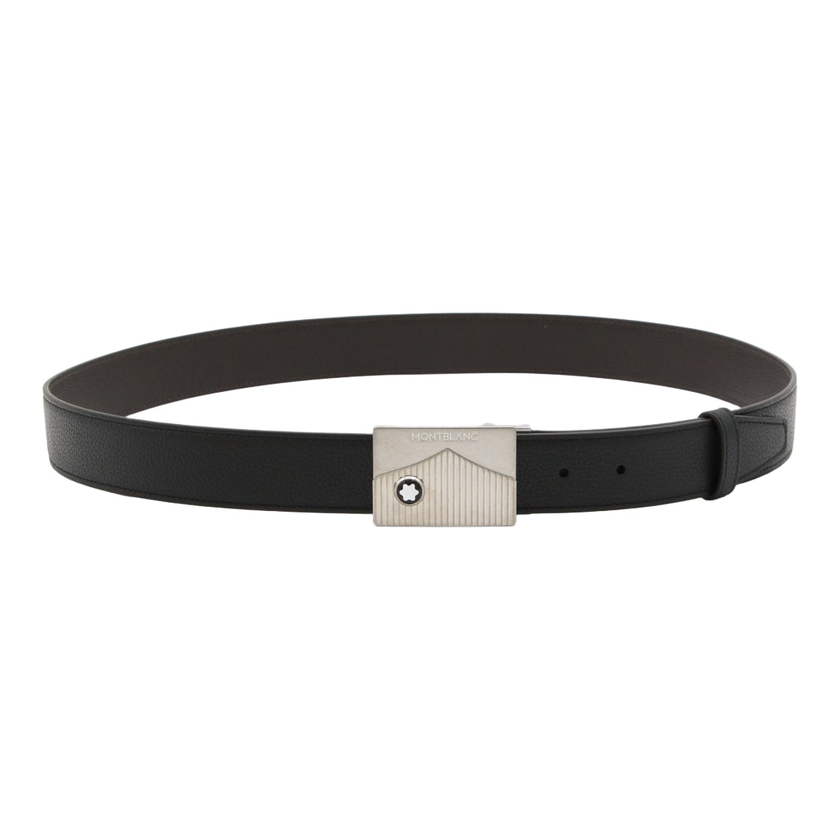 MONTBLANC ブラック ベルト Montblanc Black Leather Belt | italist