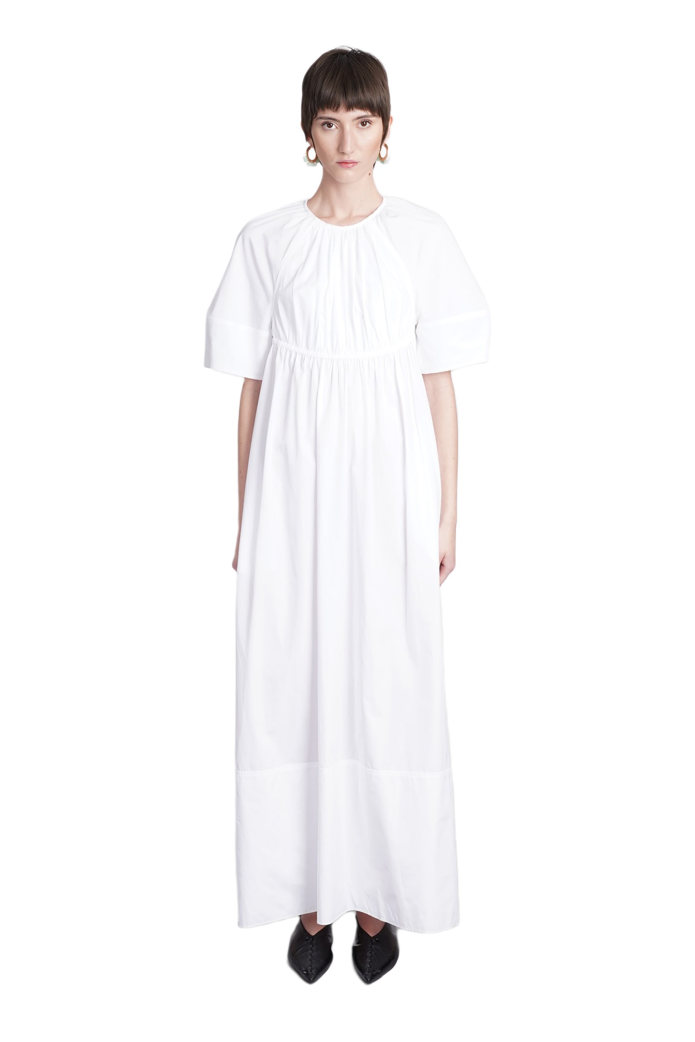 dress in white cotton