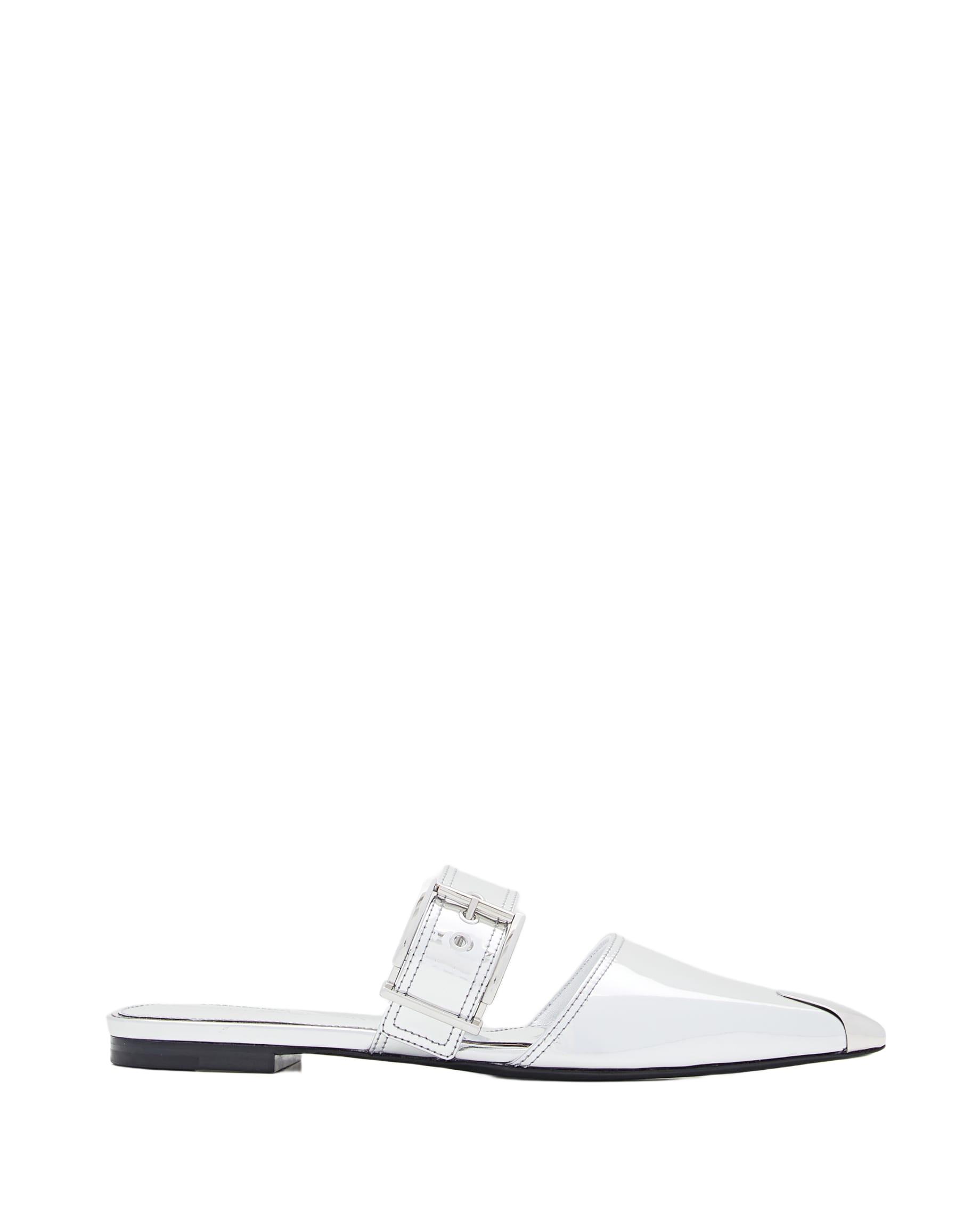 サンダル・ミュール Alexander Mcqueen MIRROR POINTED OPEN BACK SANDALS Alexander McQueen Mirror Pointed Open Back Sandals | italist